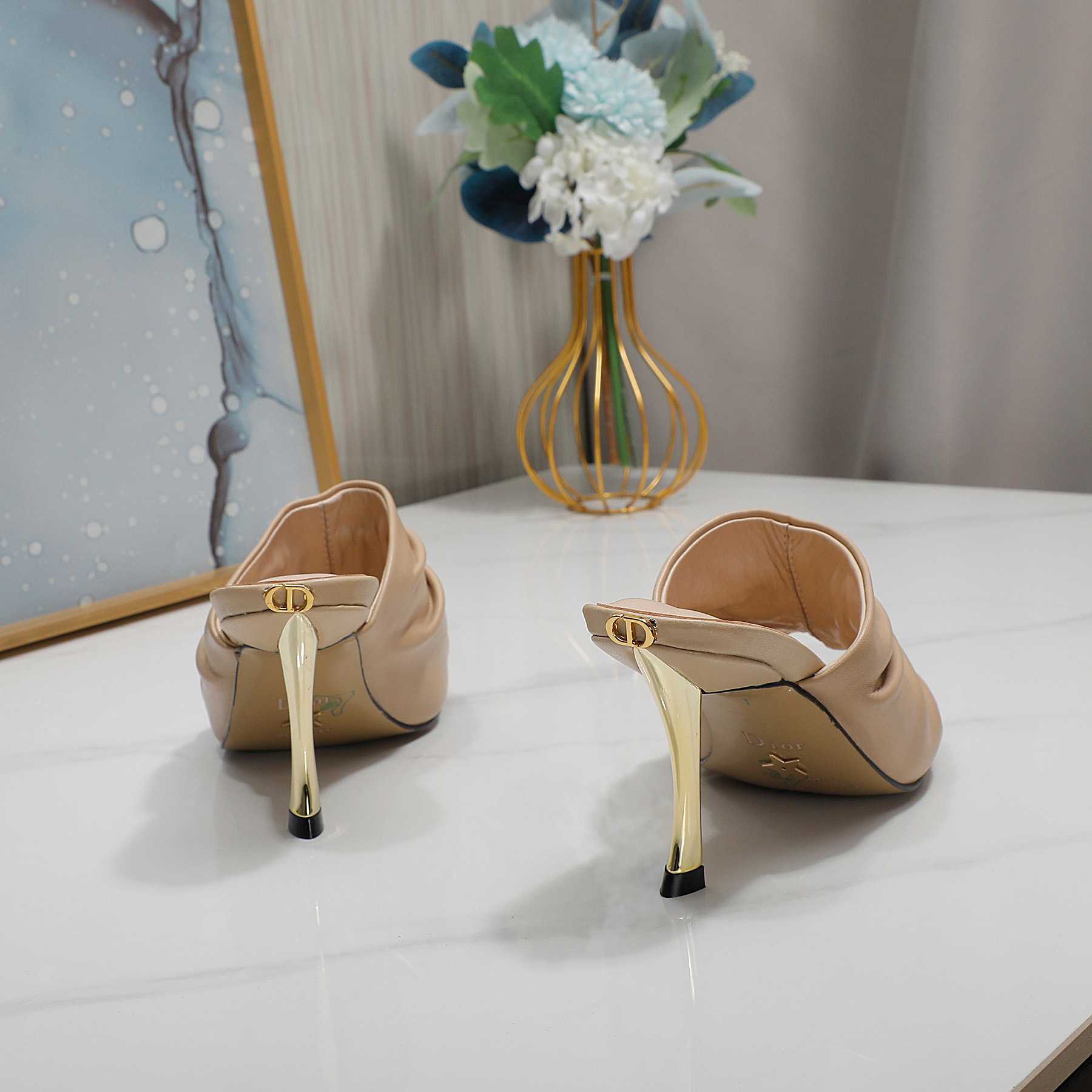 Dior D-Fame Open-Toe Pump - DesignerGu