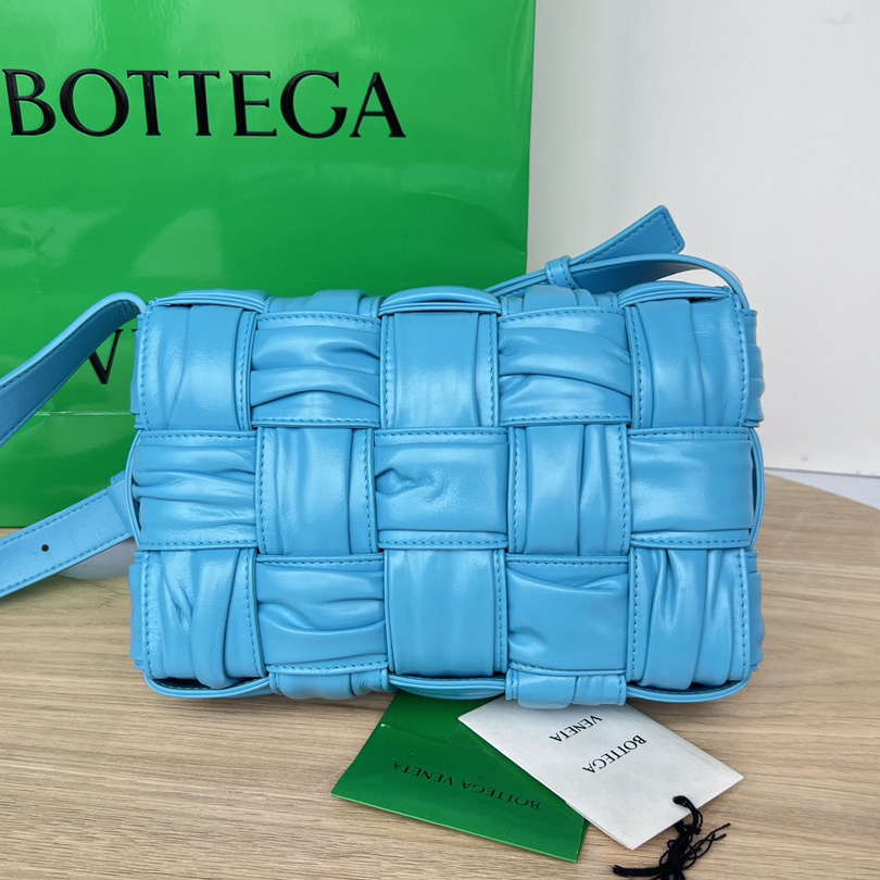 Bottega Veneta Cassette Foulard Intreccio Leather Cross-Body Bag - DesignerGu