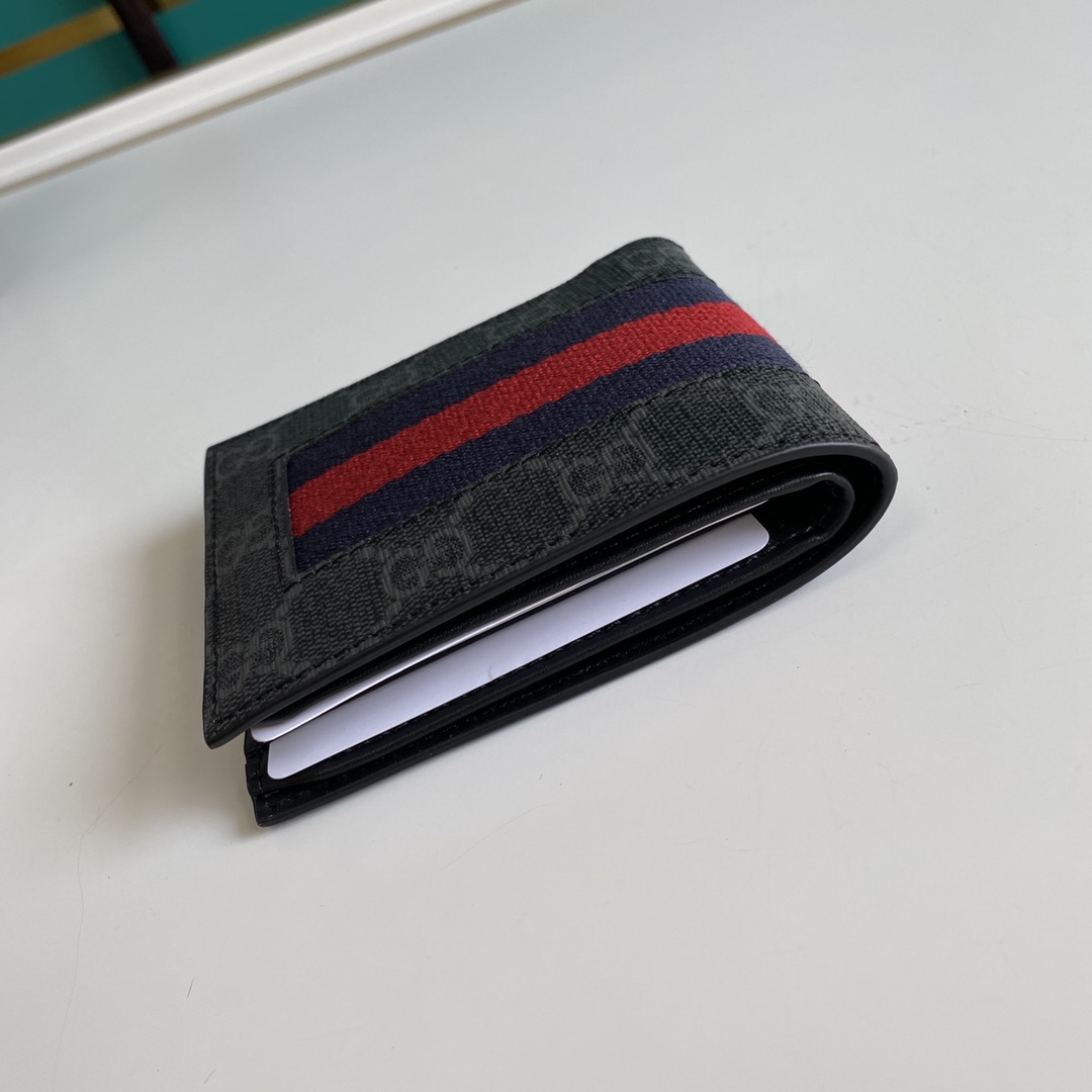 Gucci GG Supreme Web Wallet(11-9-1.5cm)    - DesignerGu