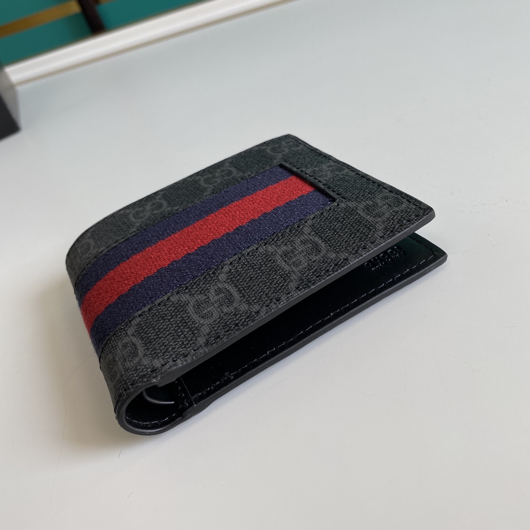 Gucci GG Supreme Web Wallet(11-9-1.5cm)    - DesignerGu