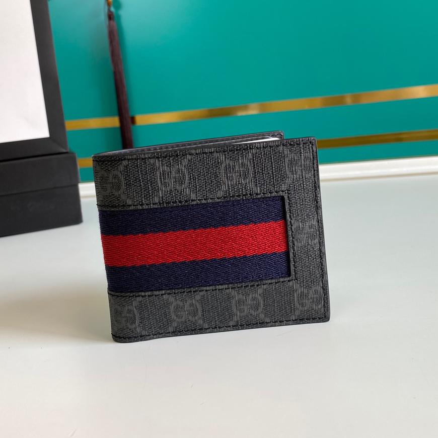 Gucci GG Supreme Web Wallet(11-9-1.5cm)    - DesignerGu