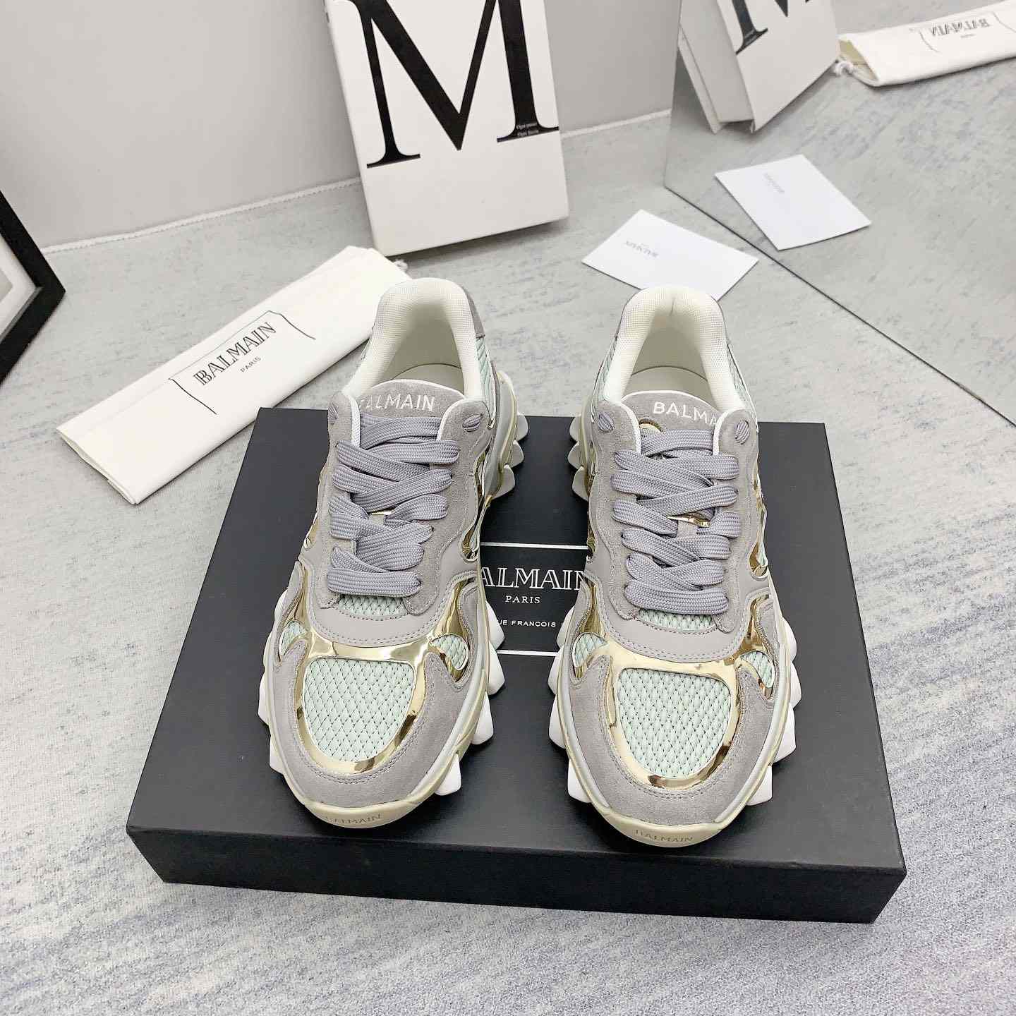 Balmain Beige B-East Sneakers - DesignerGu