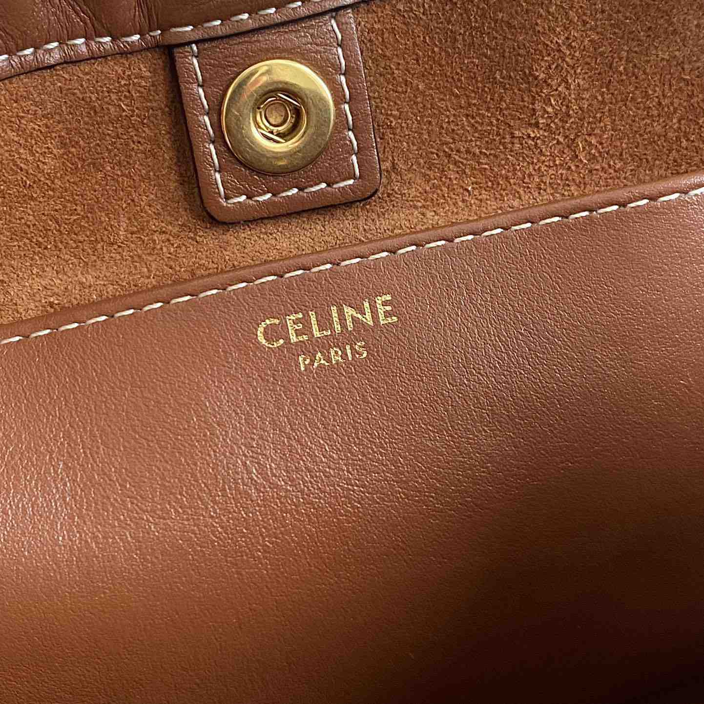 Celine Small Cabas Drawstring Cuir Triomphe In Smooth Calfskin - DesignerGu