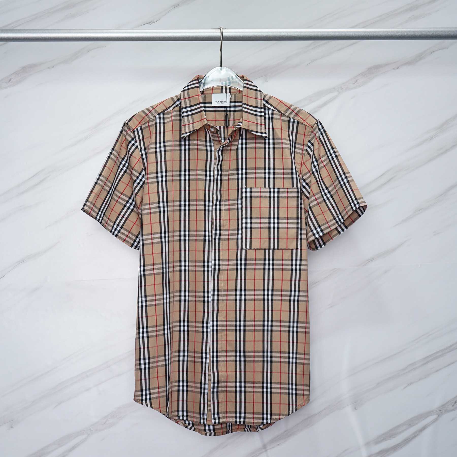 Burberry Short-sleeve Check Cotton Poplin Shirt & Shorts - DesignerGu