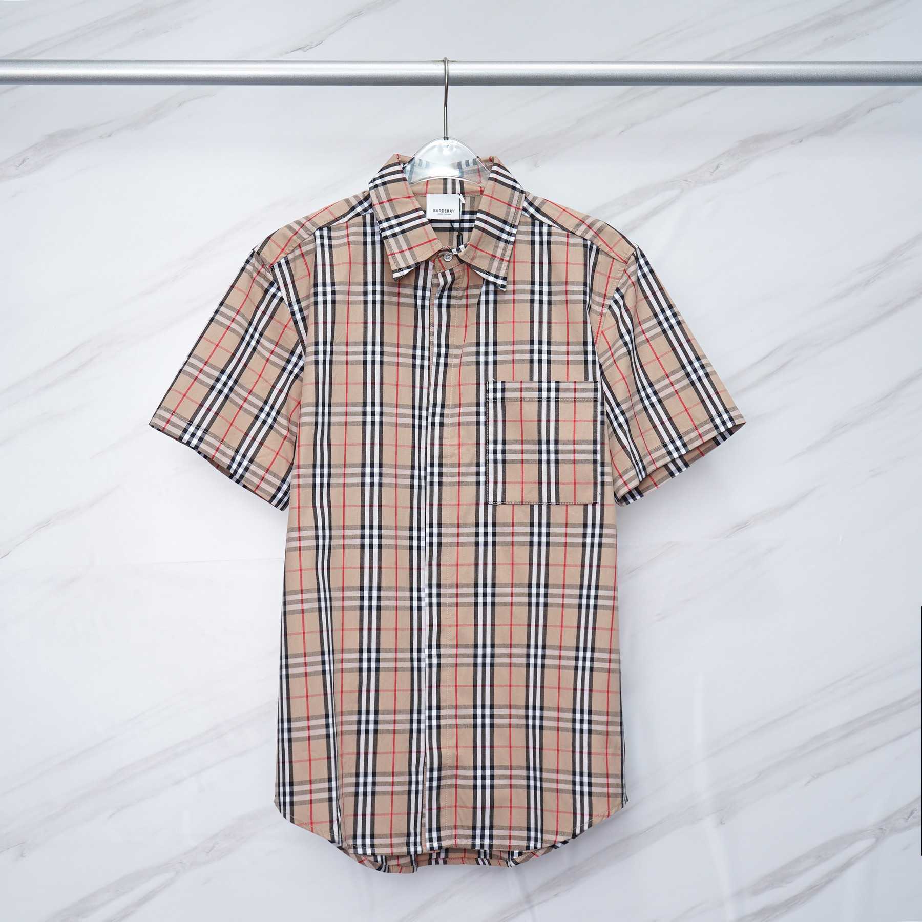 Burberry Short-sleeve Check Cotton Poplin Shirt & Shorts - DesignerGu