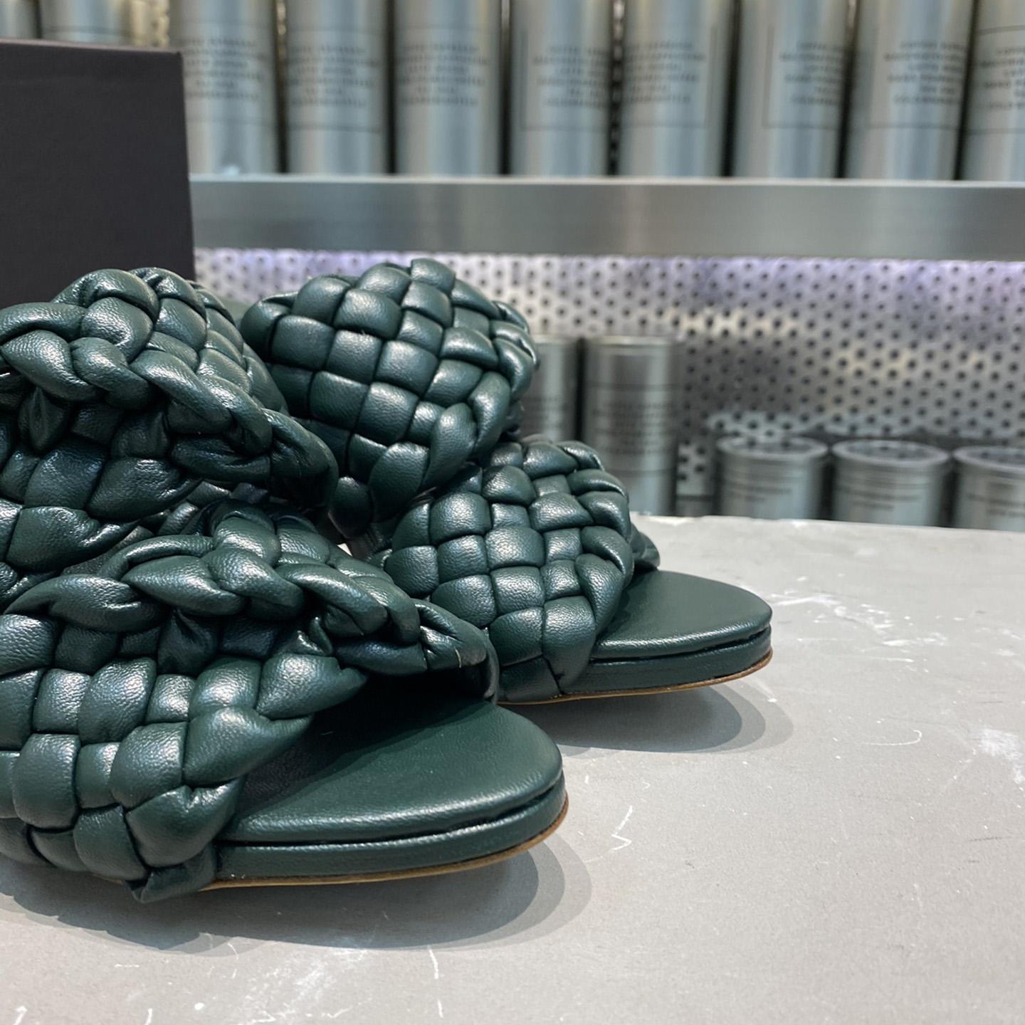 Bottega Veneta Curve Twisted And Padded Intreccio Leather Mules - DesignerGu