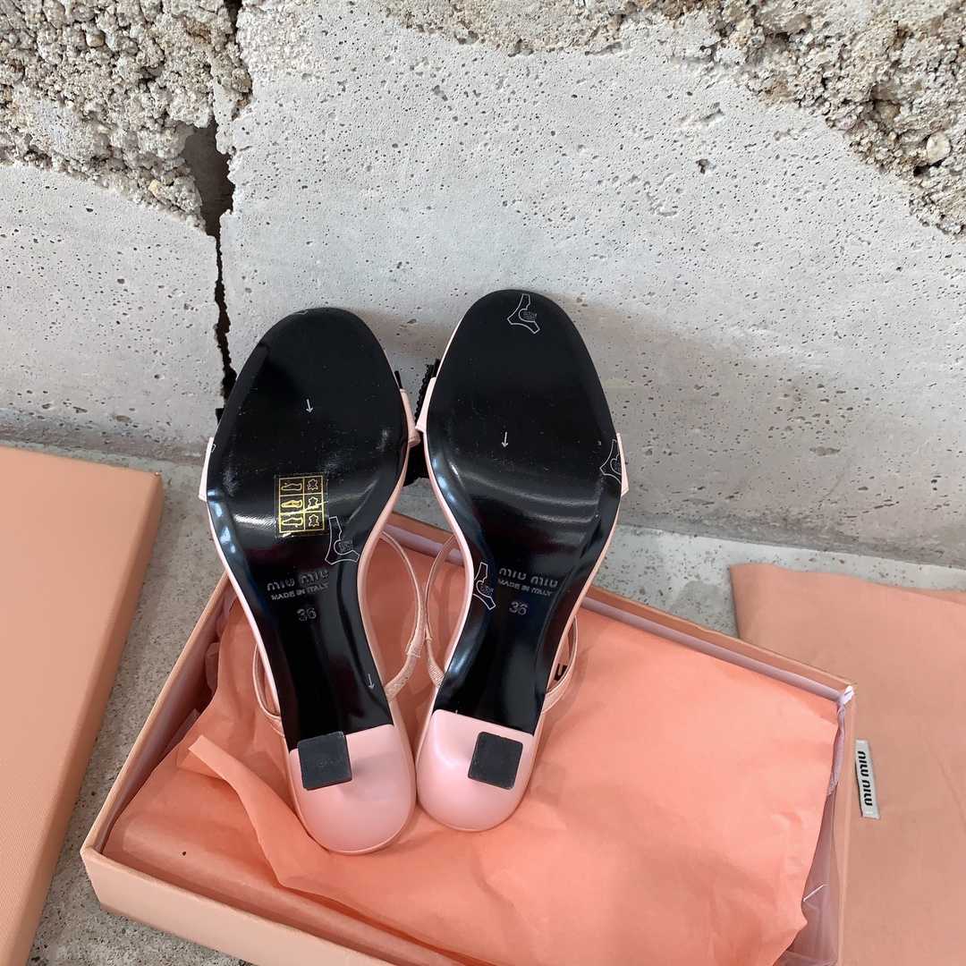 Miu Miu Satin Bow Sandals - DesignerGu