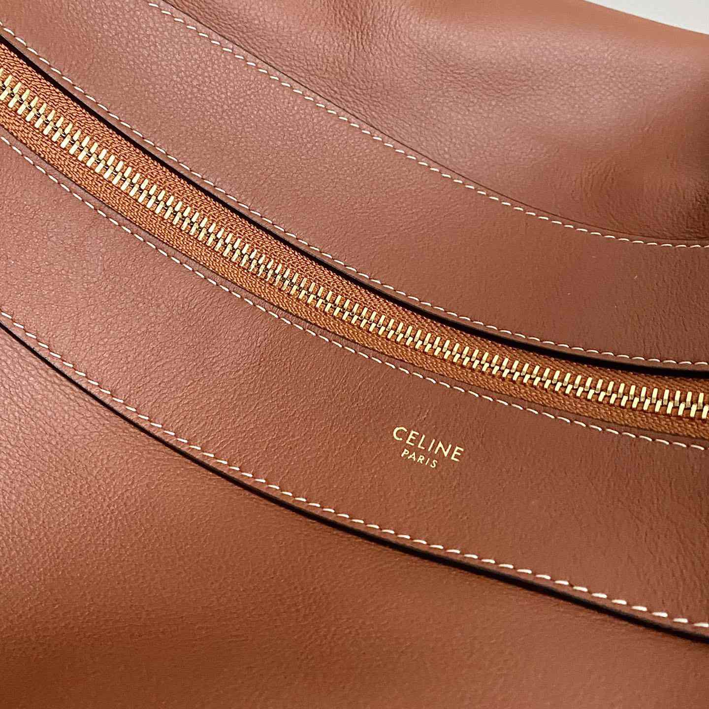 Celine Large Romy In Supple Calfskin Tan - DesignerGu