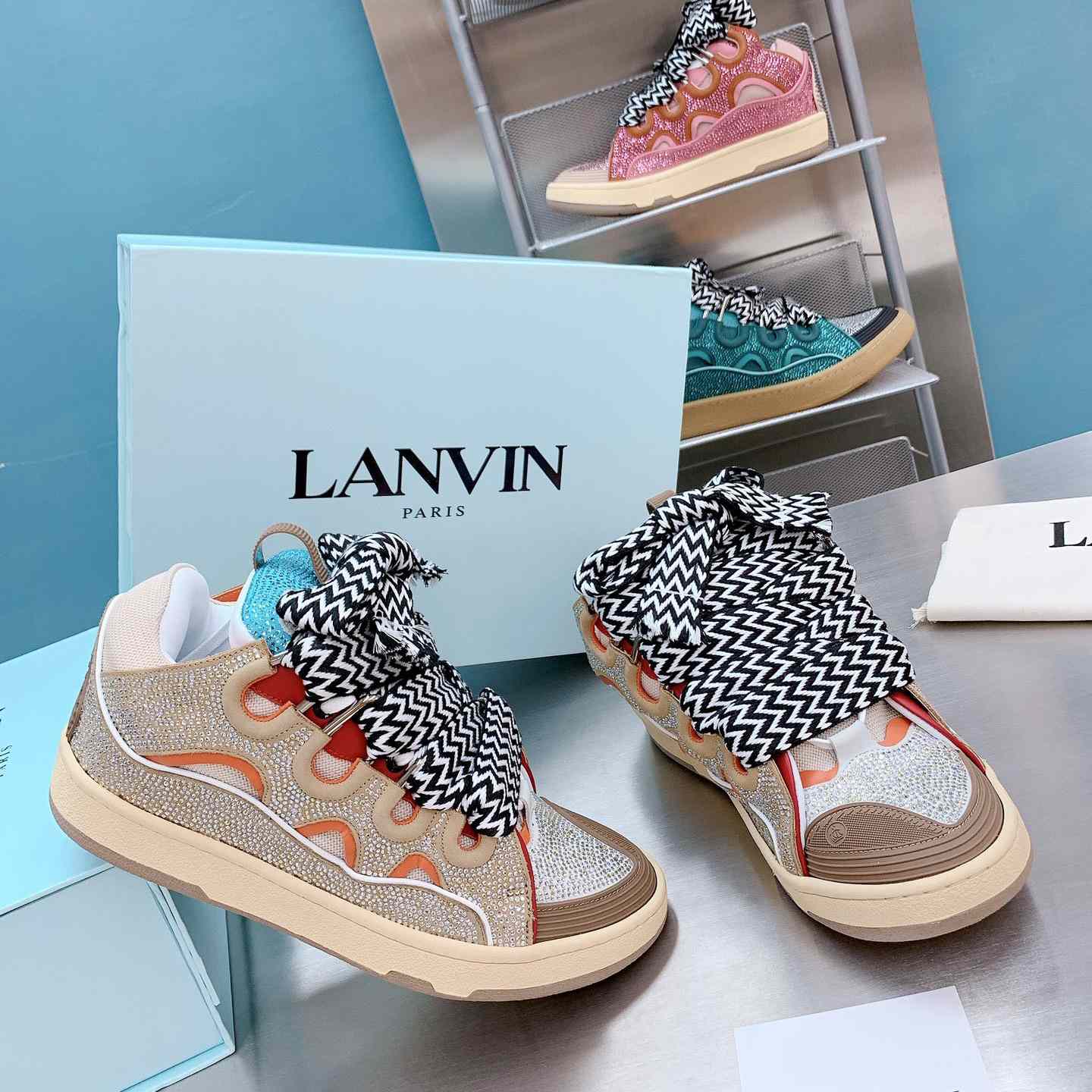 Lanvin Curb Low-Top Sneakers - DesignerGu