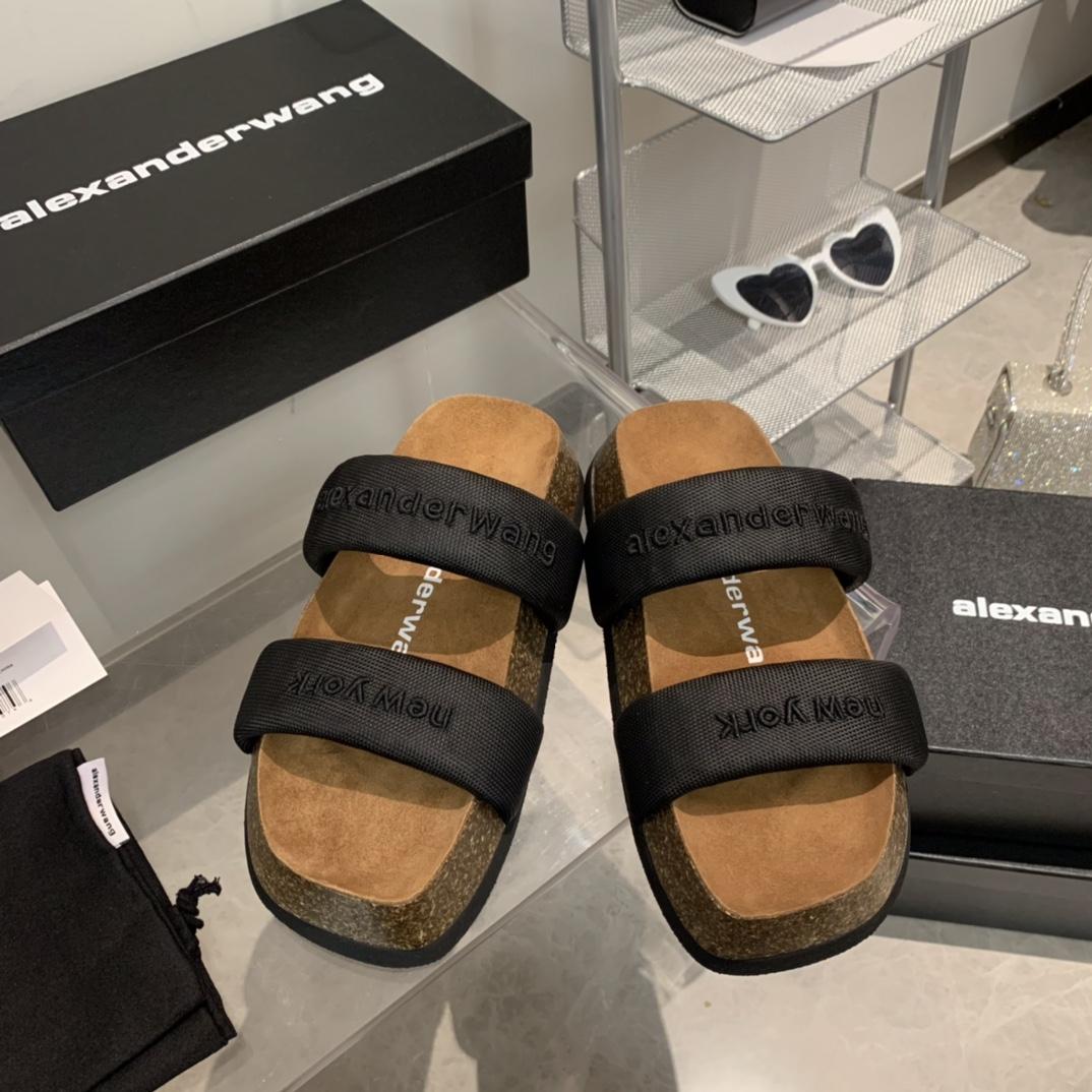 Alexander Wang Ronan Nylon Slide Sandals - DesignerGu