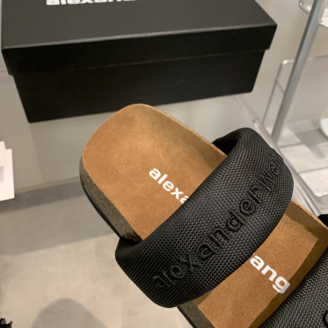 Alexander Wang Ronan Nylon Slide Sandals - DesignerGu