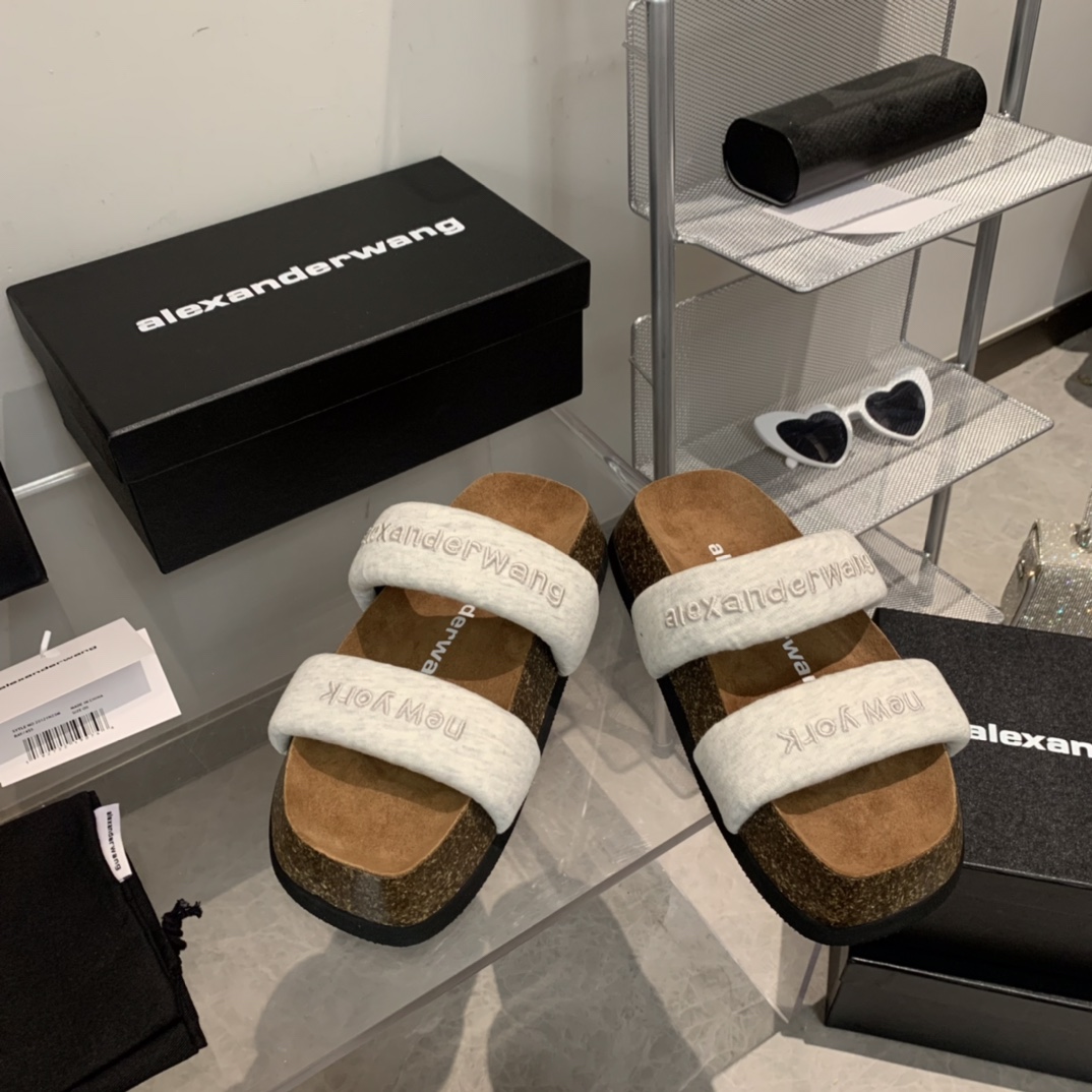 Alexander Wang Ronan Nylon Slide Sandals - DesignerGu