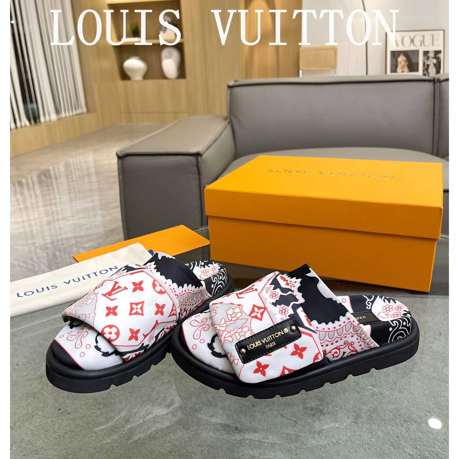 Louis Vuitton Slipper Pillow Flat Comfort Mule       - DesignerGu