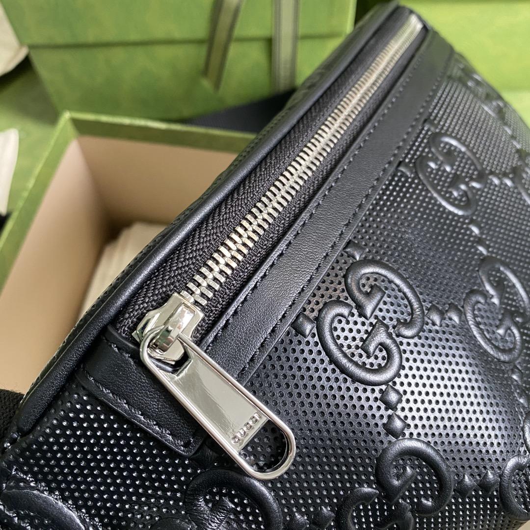 Gucci GG Embossed Belt Bag  (23×13×5cm) - DesignerGu