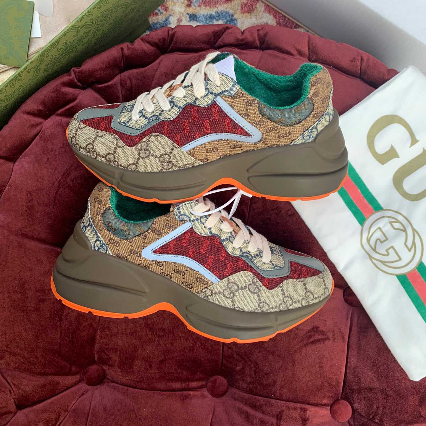 Gucci GG Rhyton Sneaker(upon uk size) - DesignerGu