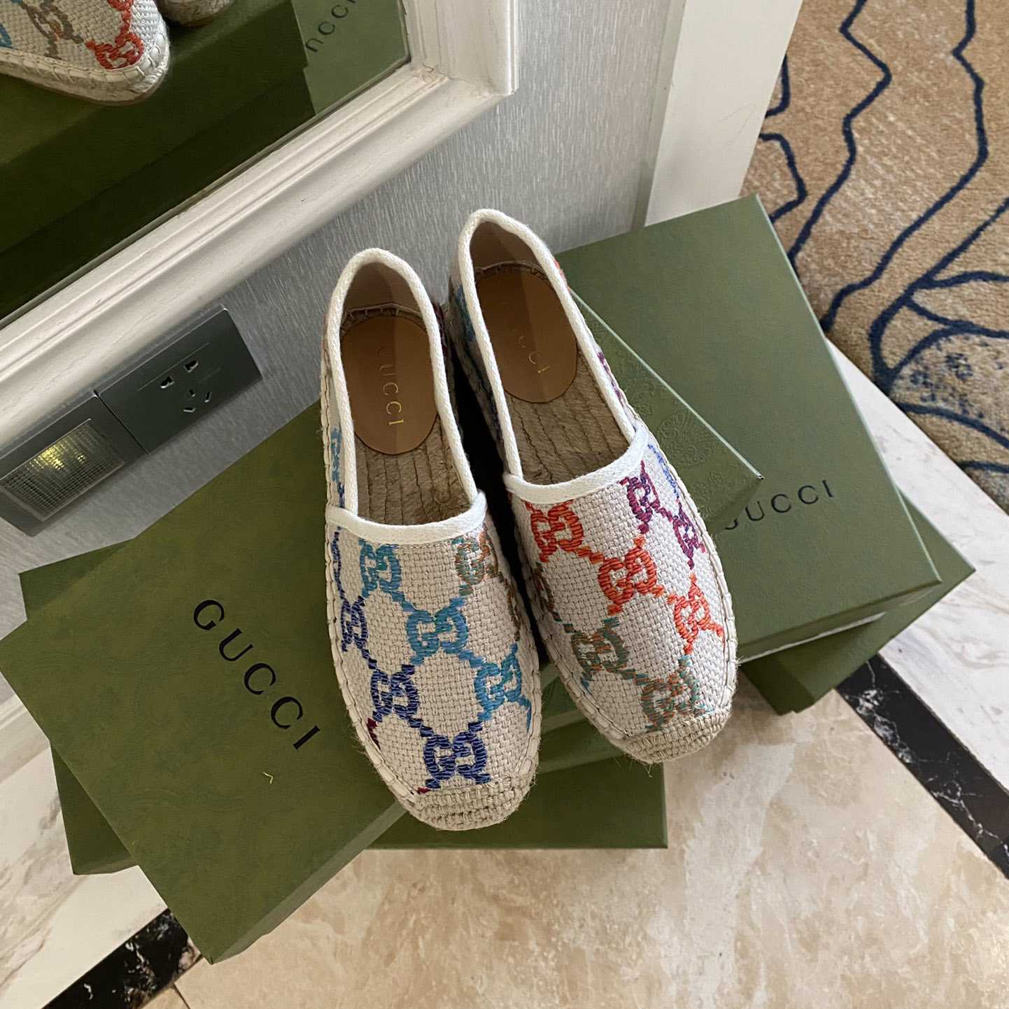 Gucci GG Jacquard Espadrilles - DesignerGu