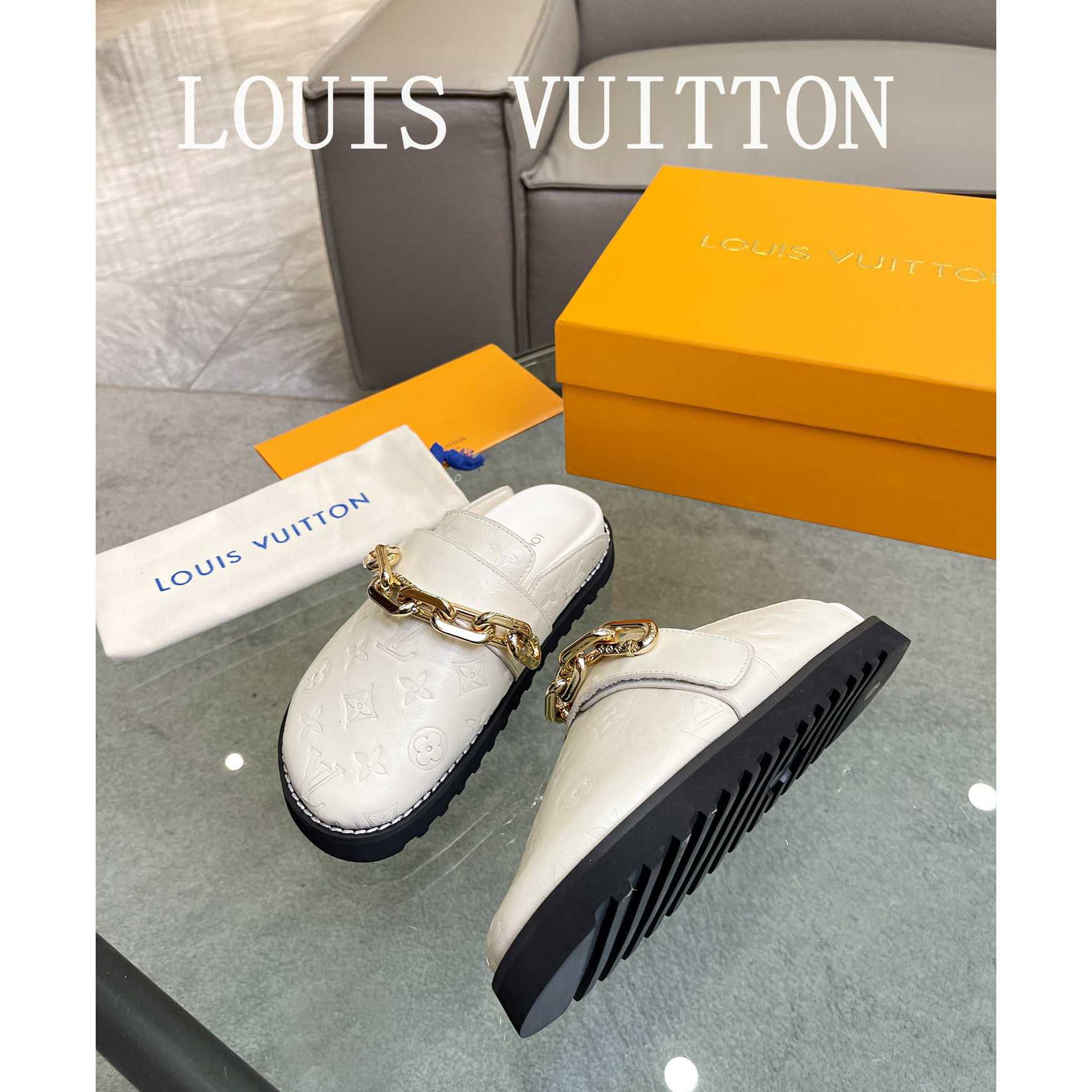 Louis Vuitton Lv Cosy Flat Comfort Clog         - DesignerGu