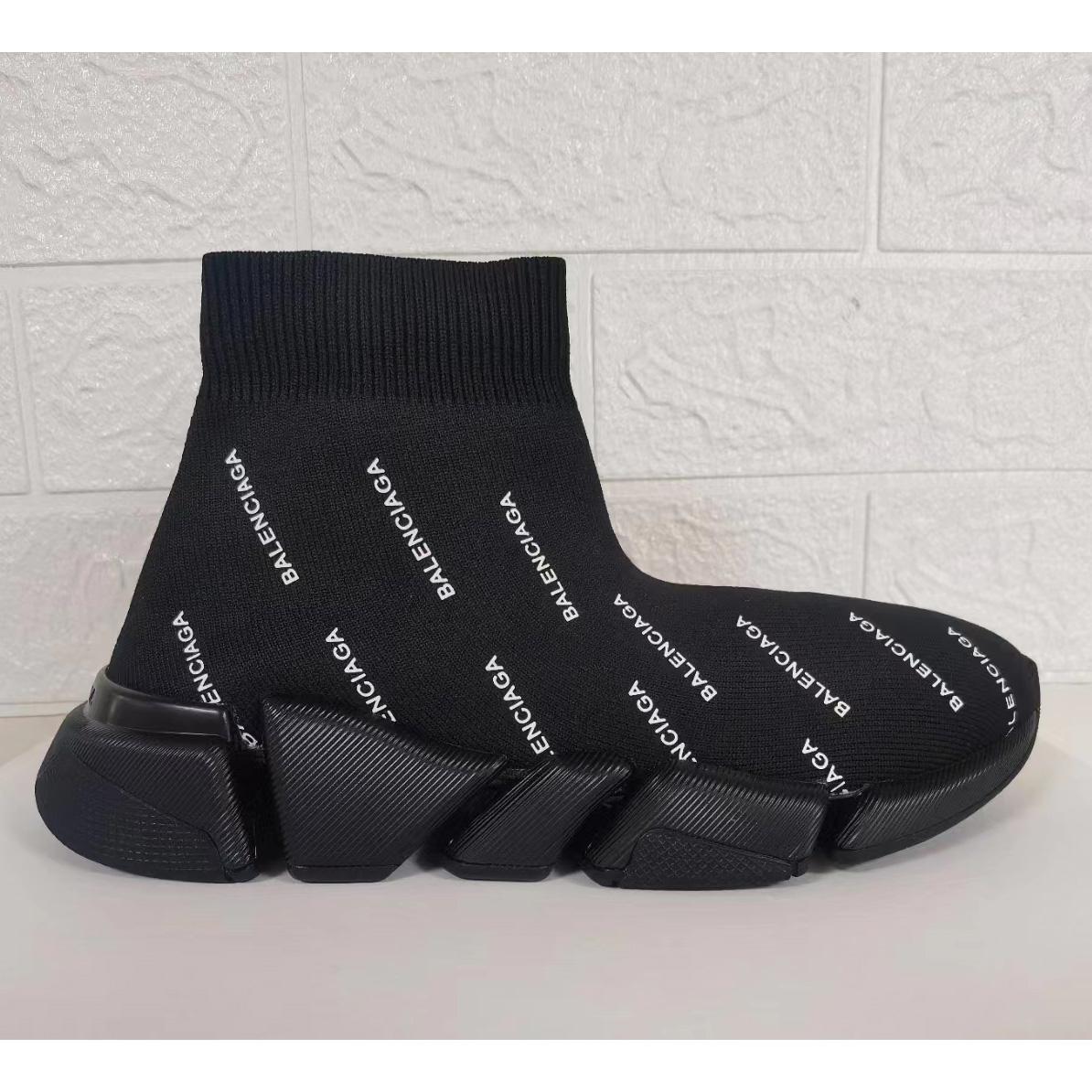 Balenciaga Speed 2.0 Recycled Knit Sneaker In Black - DesignerGu