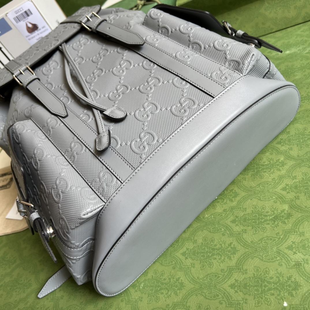 Gucci GG Embossed Backpack(34-41-12cm) - DesignerGu