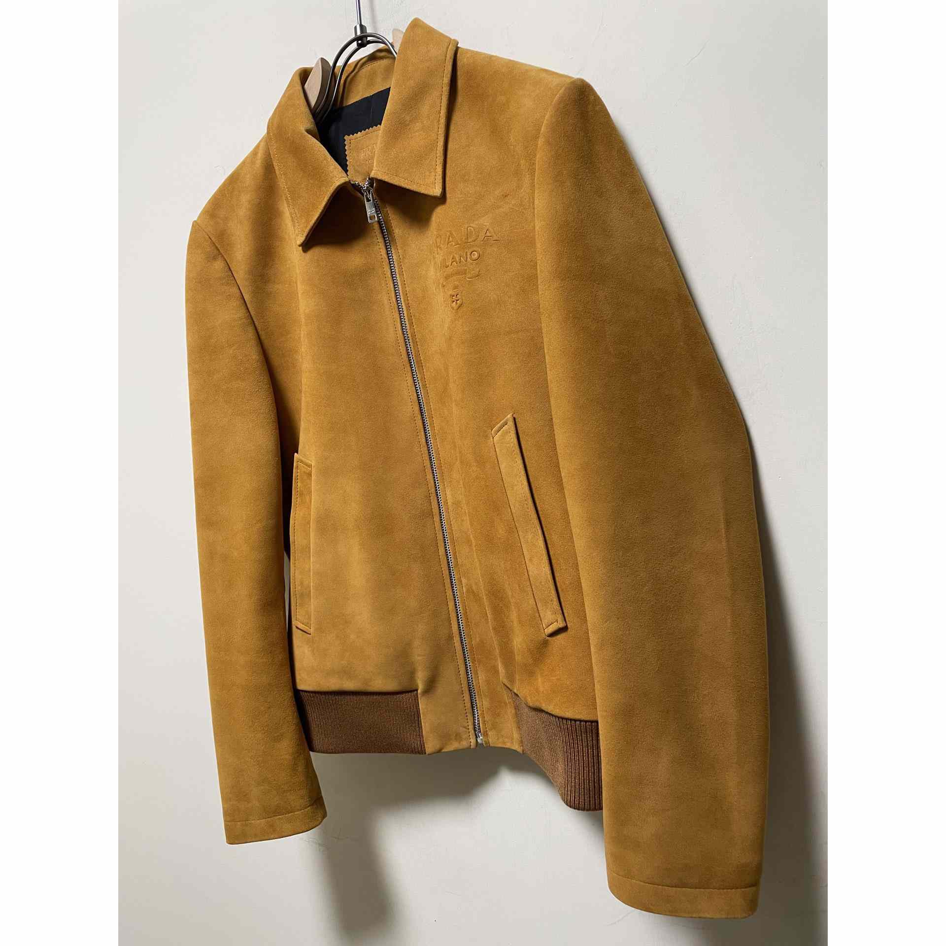 Prada Suede Bomber Jacket - DesignerGu