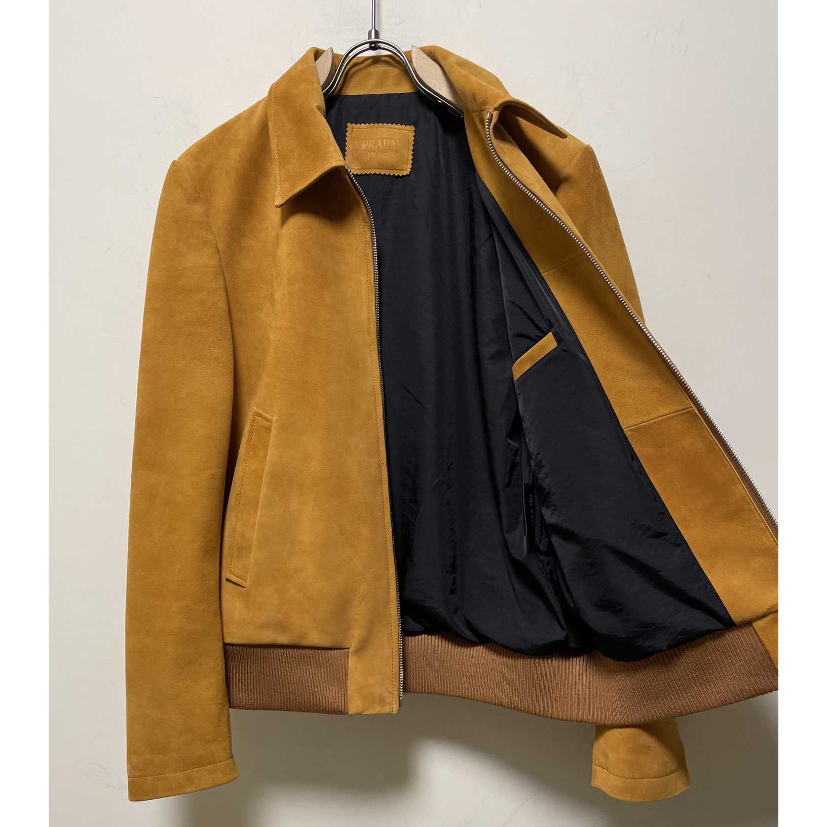 Prada Suede Bomber Jacket - DesignerGu