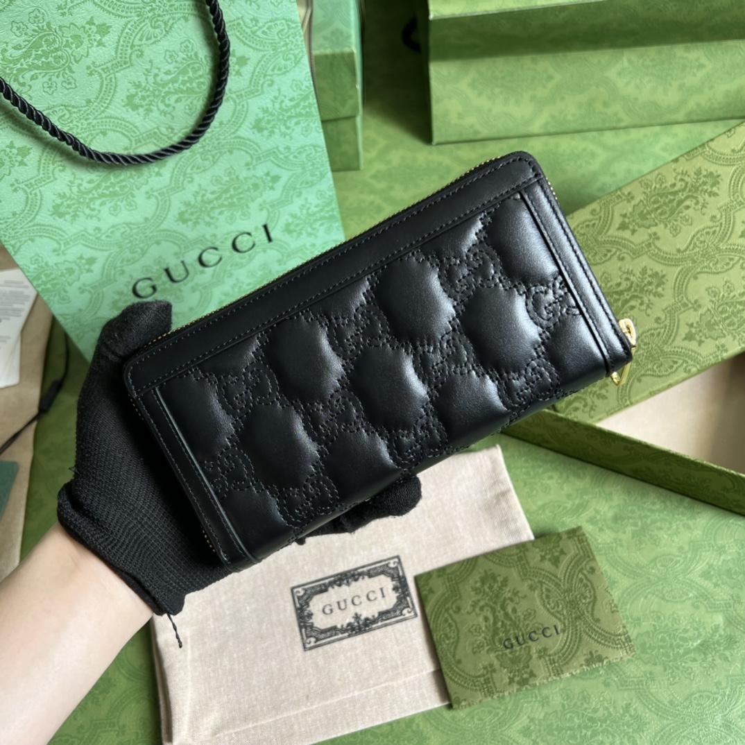 Gucci GG Matelasse Zip-around Wallet - DesignerGu