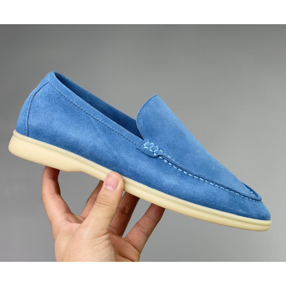 Loro Piana Summer Walk Loafers In Blue - DesignerGu