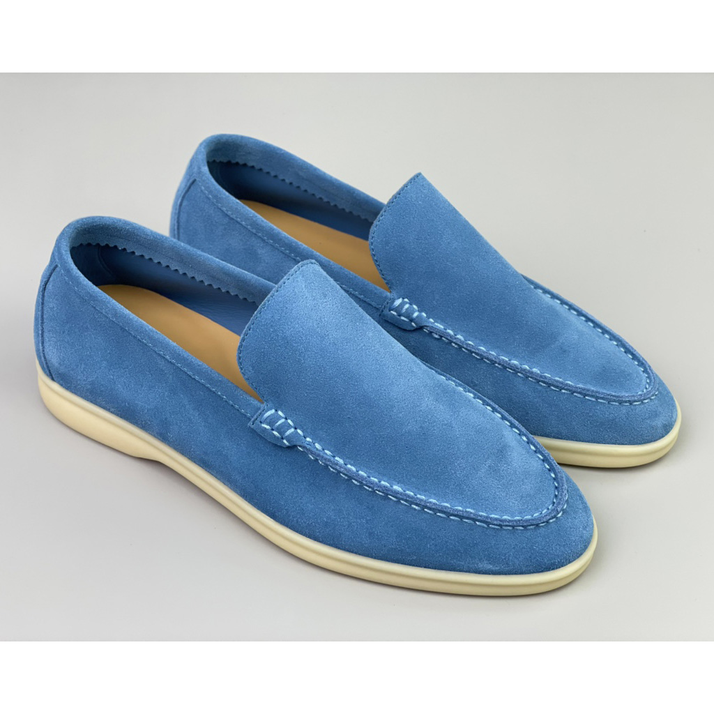 Loro Piana Summer Walk Loafers In Blue - DesignerGu