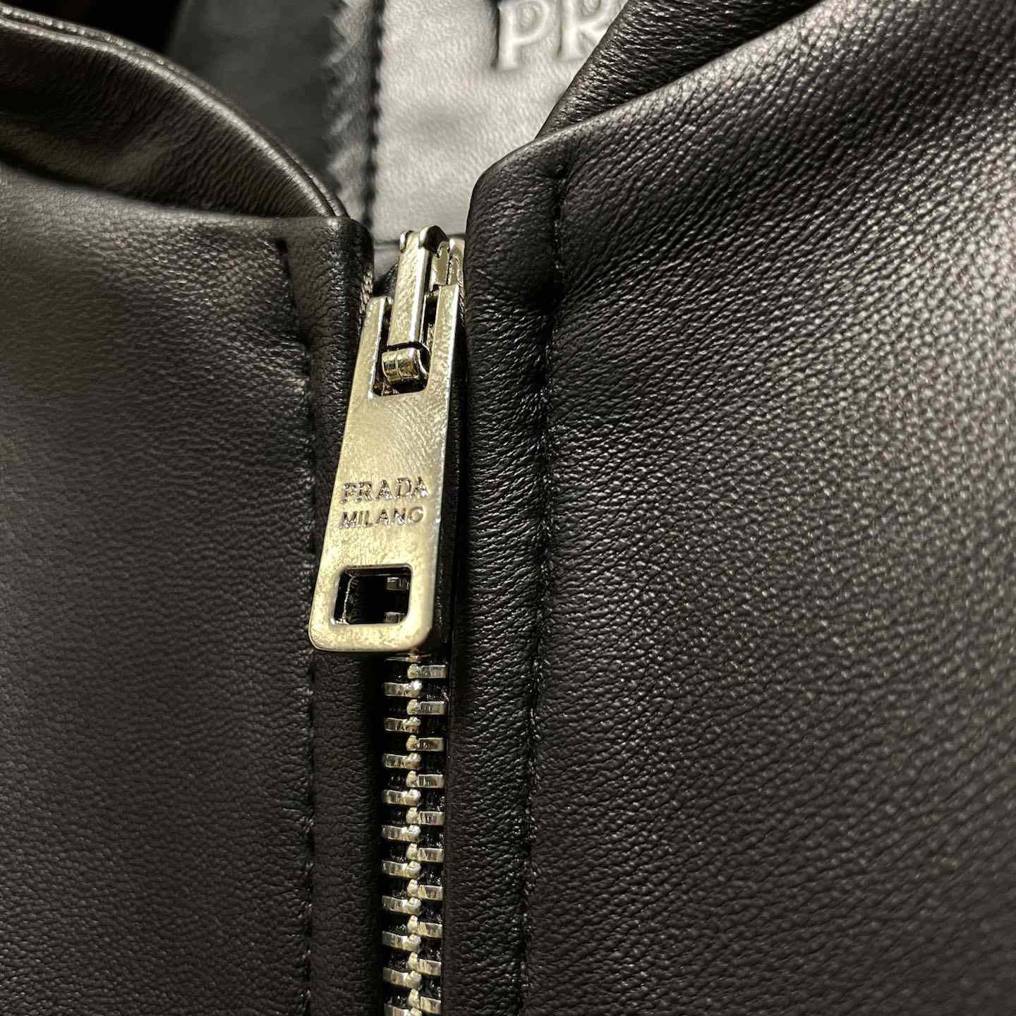 Prada Nappa Leather Bomber Jacket - DesignerGu