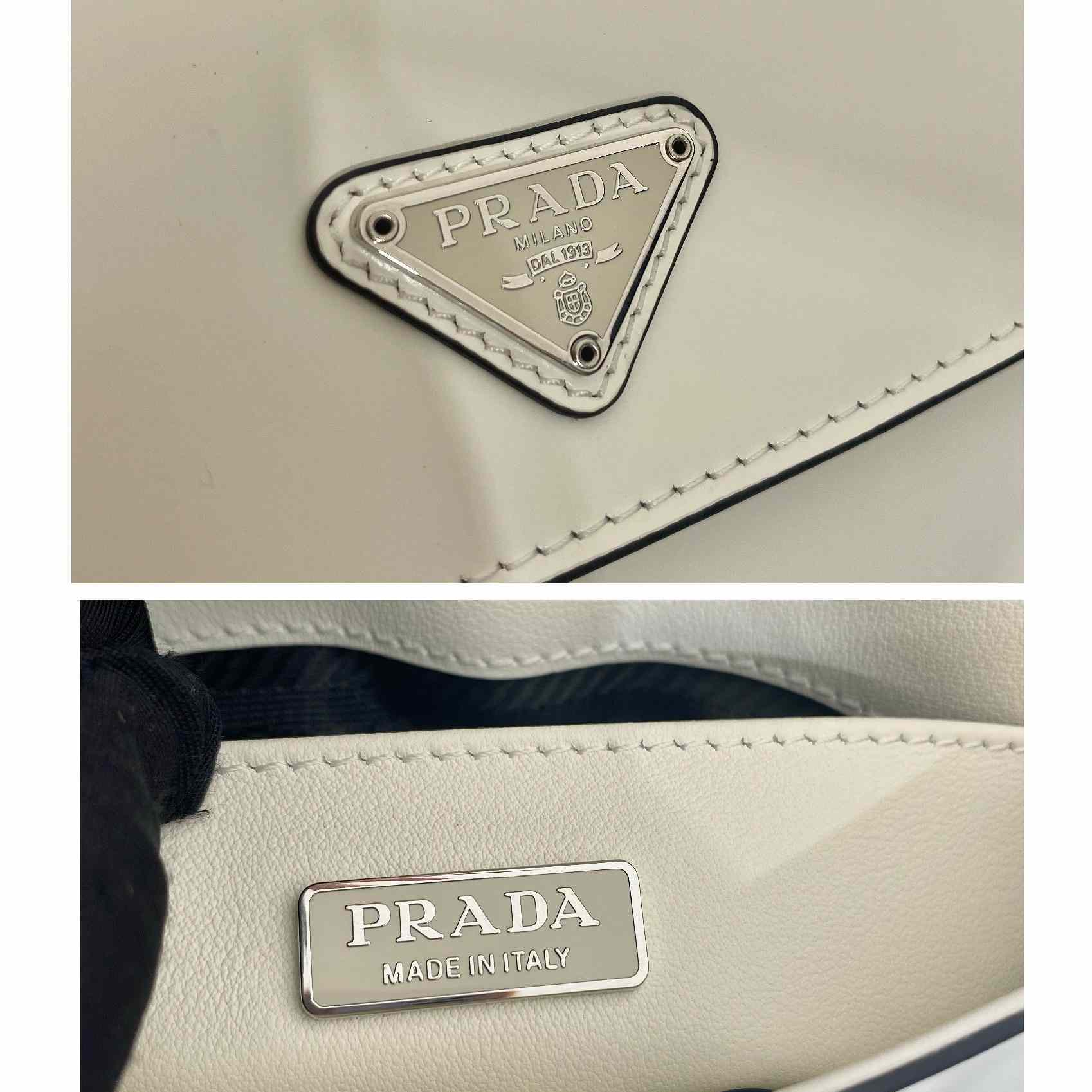 Prada Cleo Brushed Leather Shoulder Bag With Flap - DesignerGu