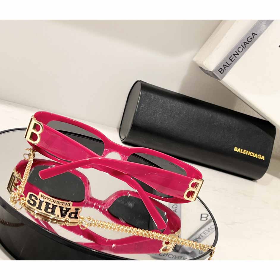 Balenciaga Dynasty Rectangle Acetate Sunglasses - DesignerGu