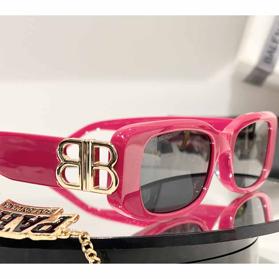 Balenciaga Dynasty Rectangle Acetate Sunglasses - DesignerGu