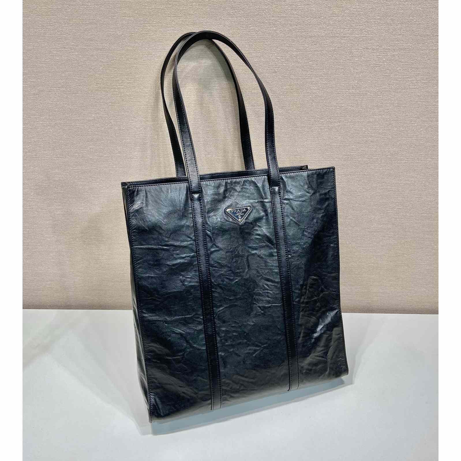 Prada Medium Antiqued Nappa Leather Tote Bag - DesignerGu