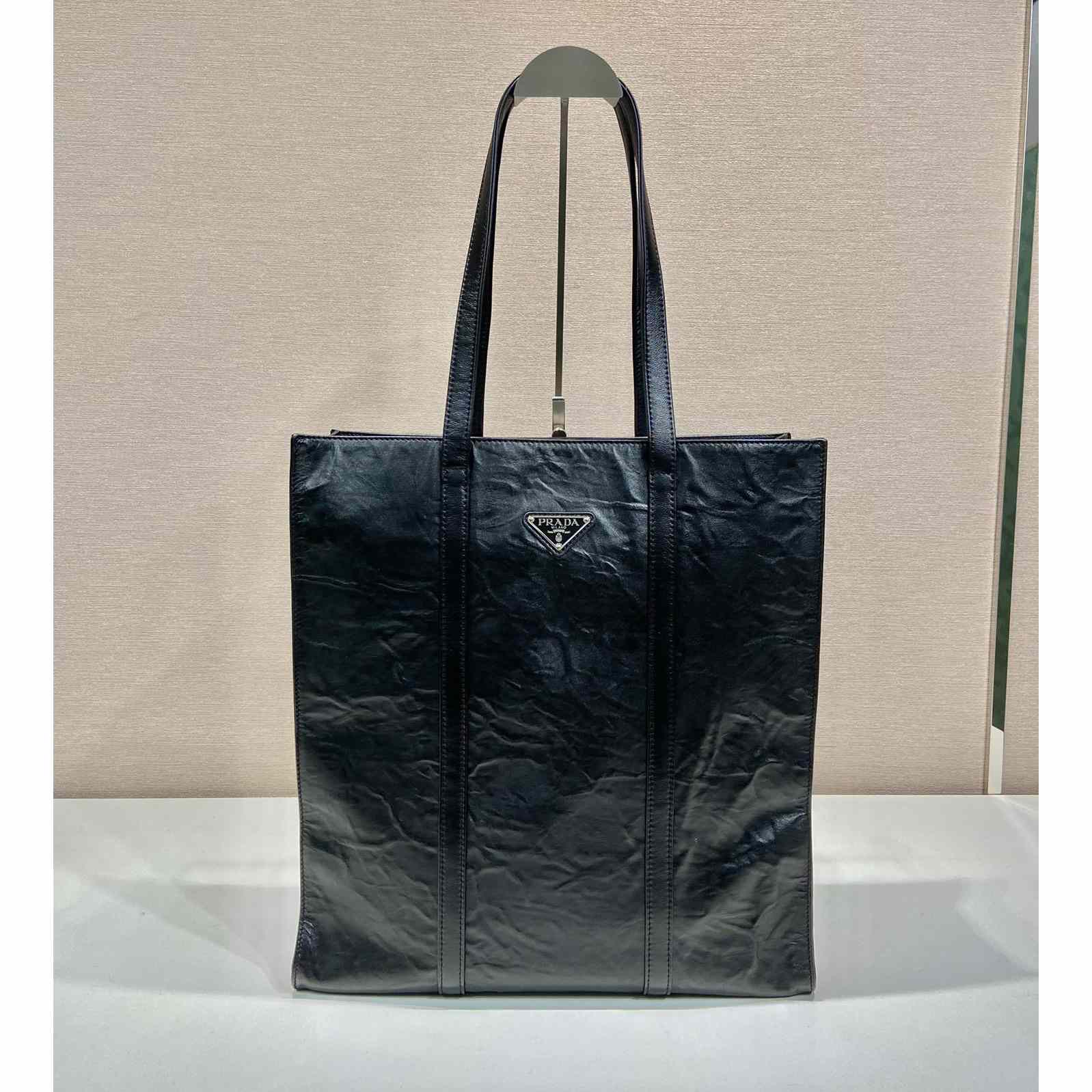 Prada Medium Antiqued Nappa Leather Tote Bag - DesignerGu