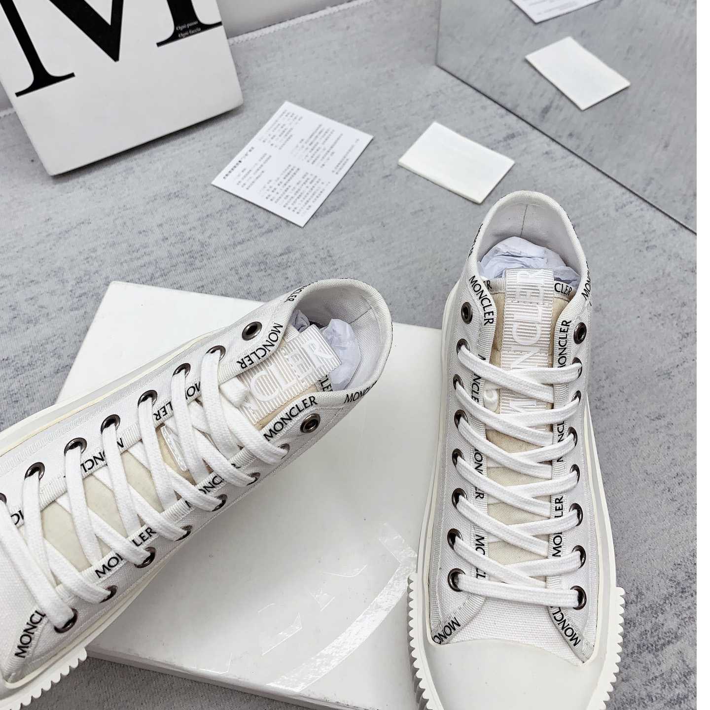 Moncler White Lissex Sneakers - DesignerGu