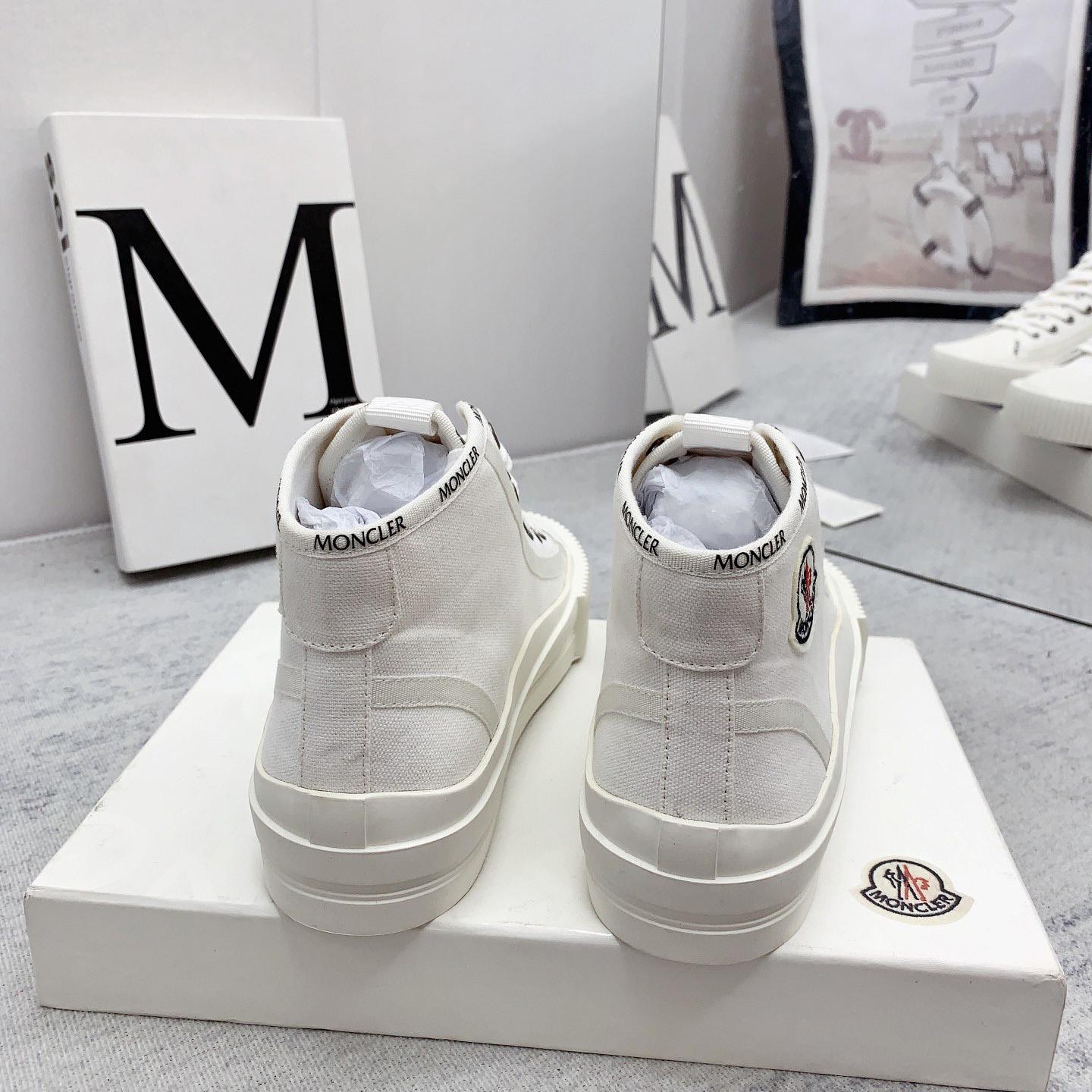 Moncler White Lissex Sneakers - DesignerGu