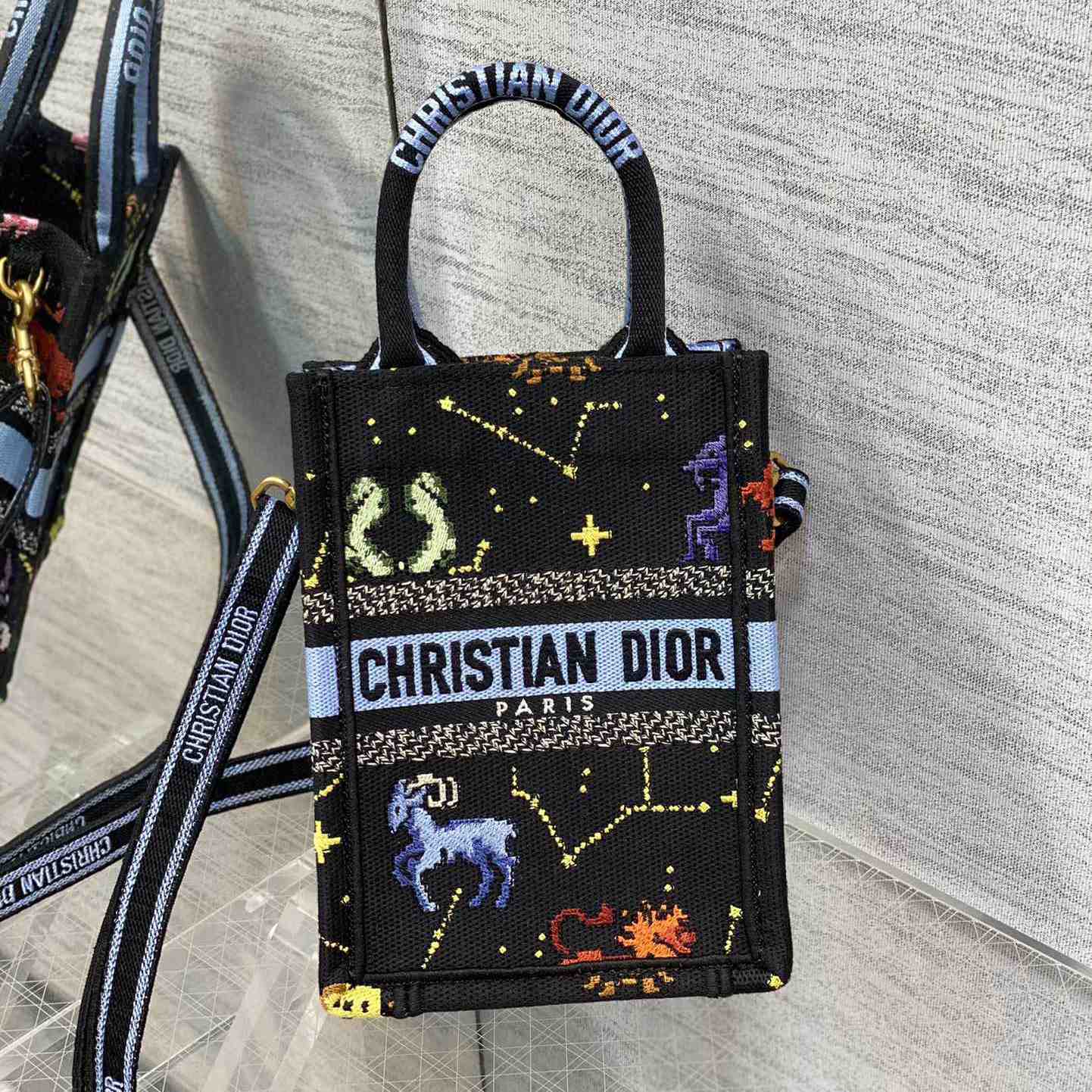 Dior Mini Dior Book Tote Phone Bag - DesignerGu