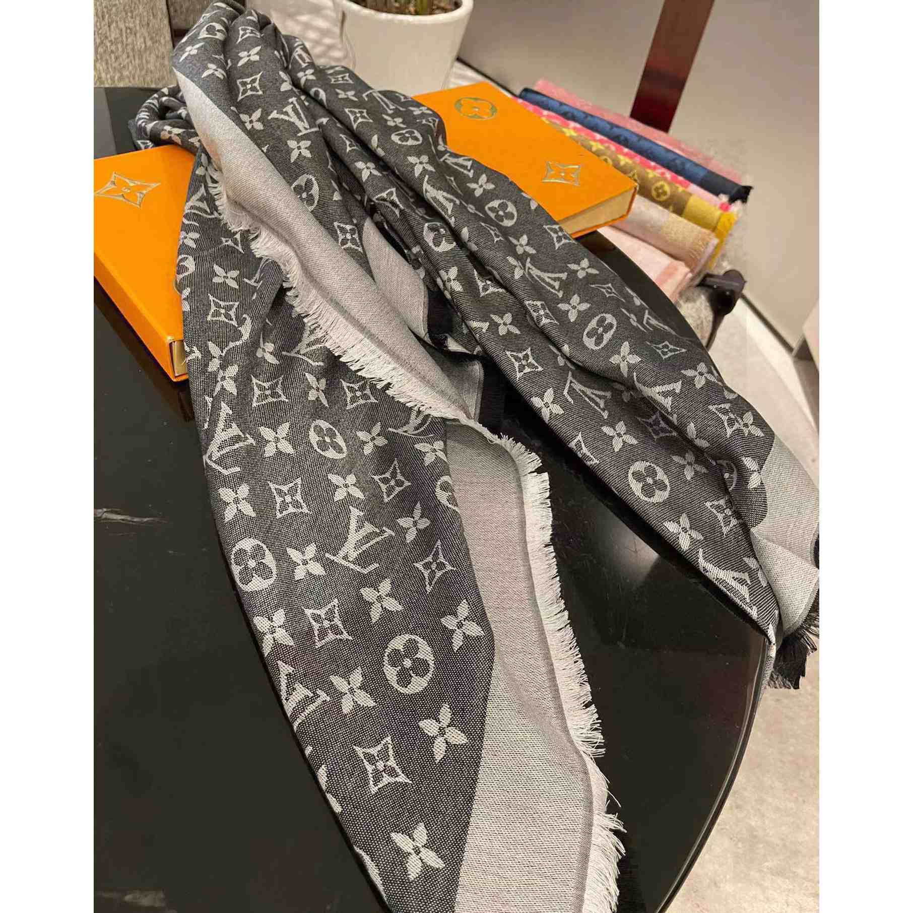 Louis Vuitton Monogram Denim Shawl - DesignerGu