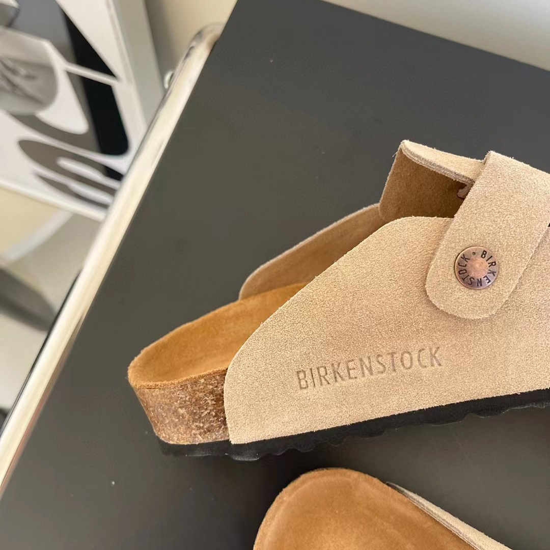 Birkenstock Boston Soft Footbed Suede Leather - DesignerGu