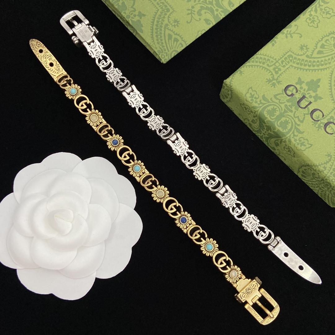 Gucci Double G Flower Bracelet - DesignerGu