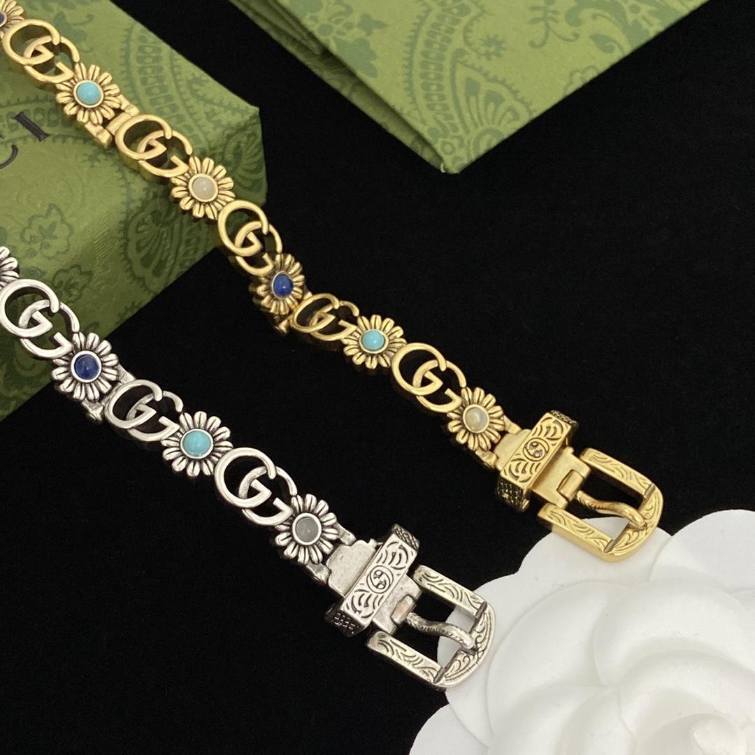 Gucci Double G Flower Bracelet - DesignerGu