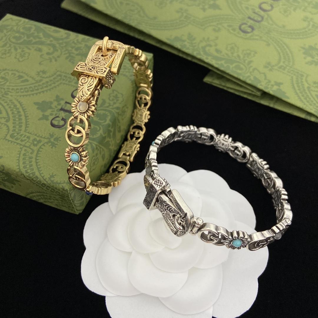 Gucci Double G Flower Bracelet - DesignerGu