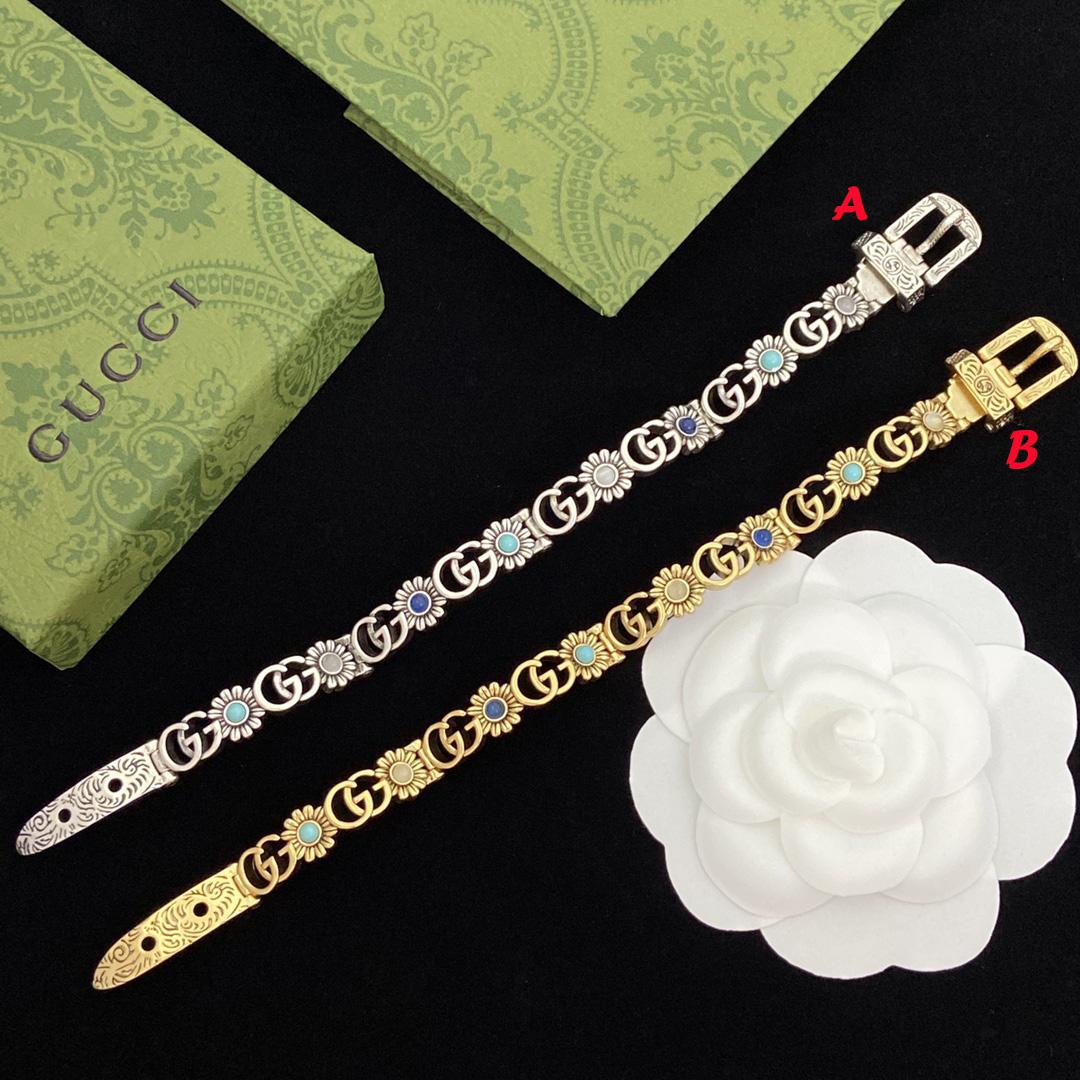 Gucci Double G Flower Bracelet - DesignerGu