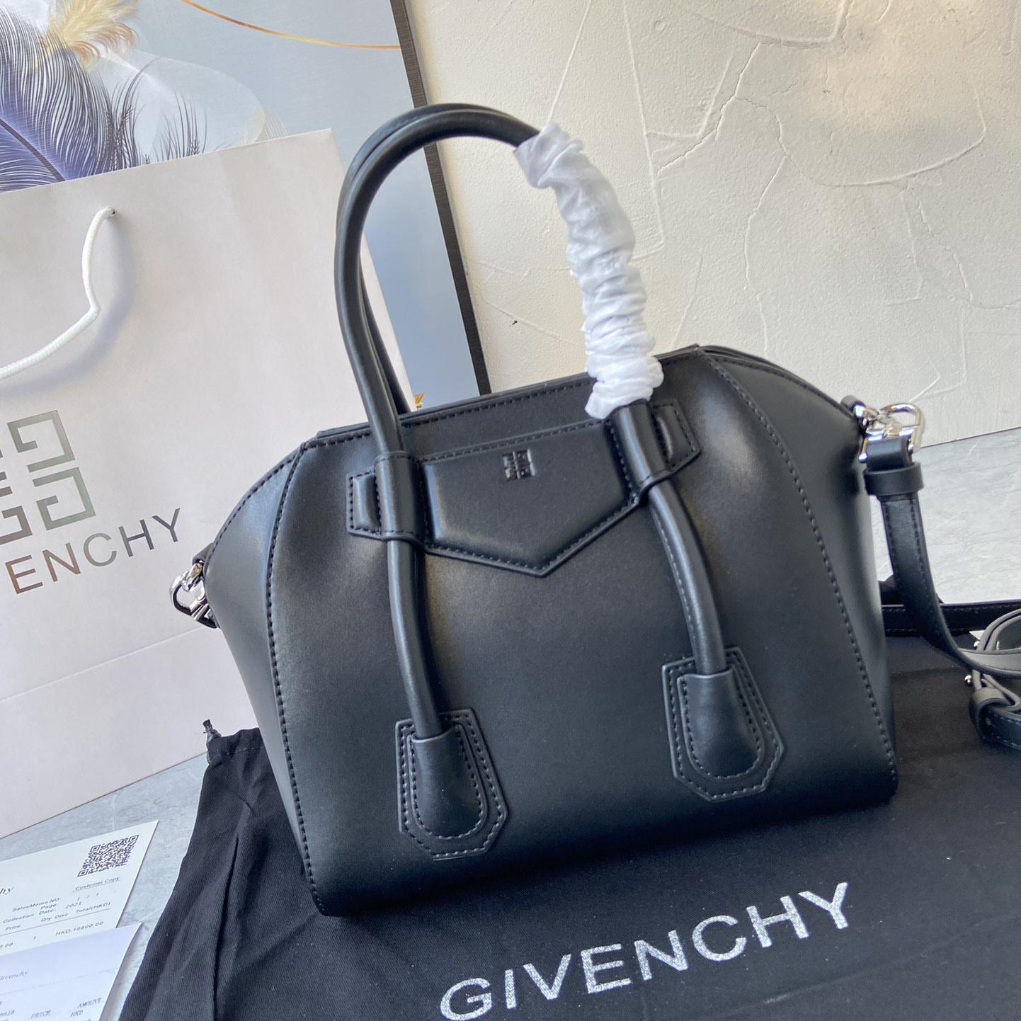 Givenchy Mini Antigona Lock Bag In Box Leather (23*27*13cm) - DesignerGu