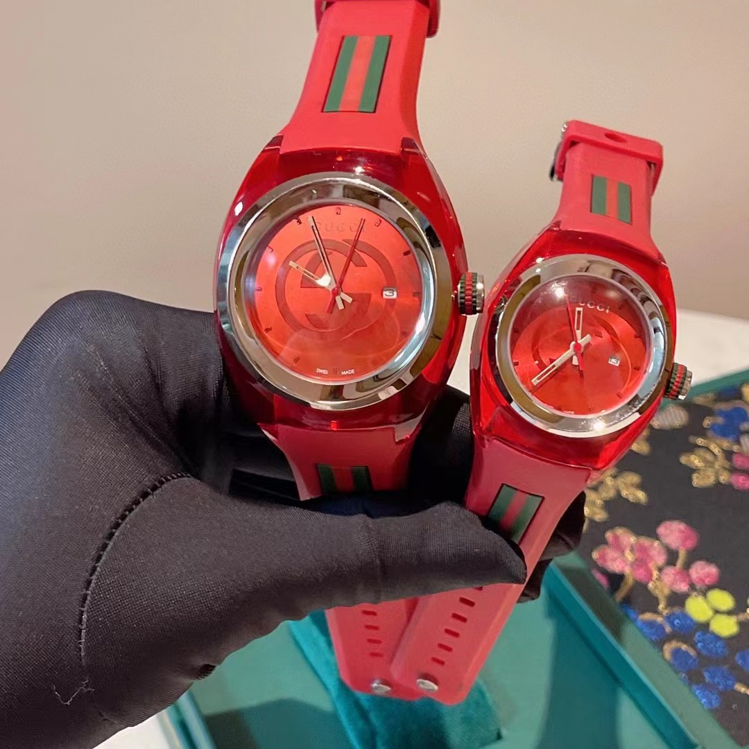 Gucci Style Silicon Round Party Style Quartz Watches - DesignerGu