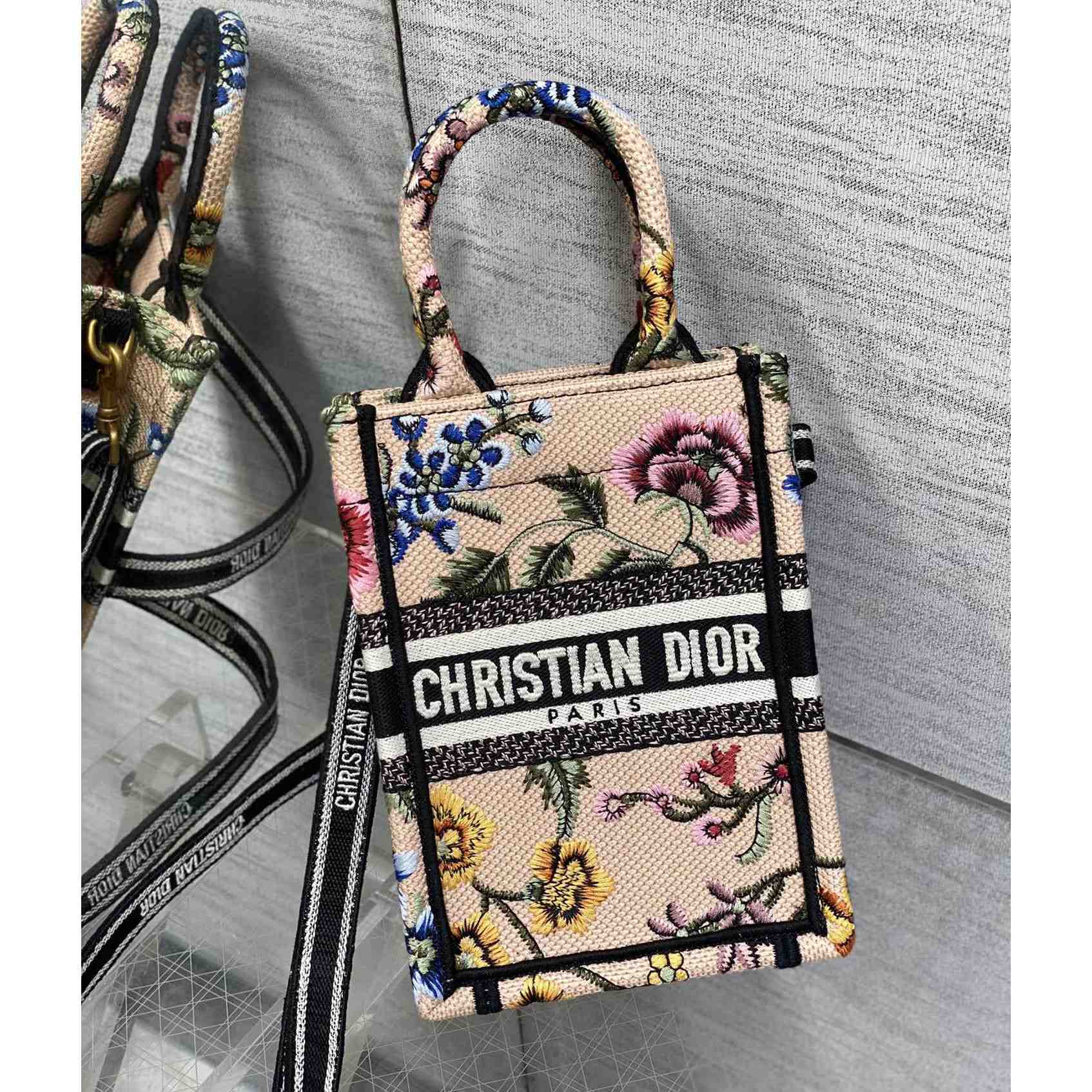 Dior Mini Dior Book Tote Phone Bag - DesignerGu