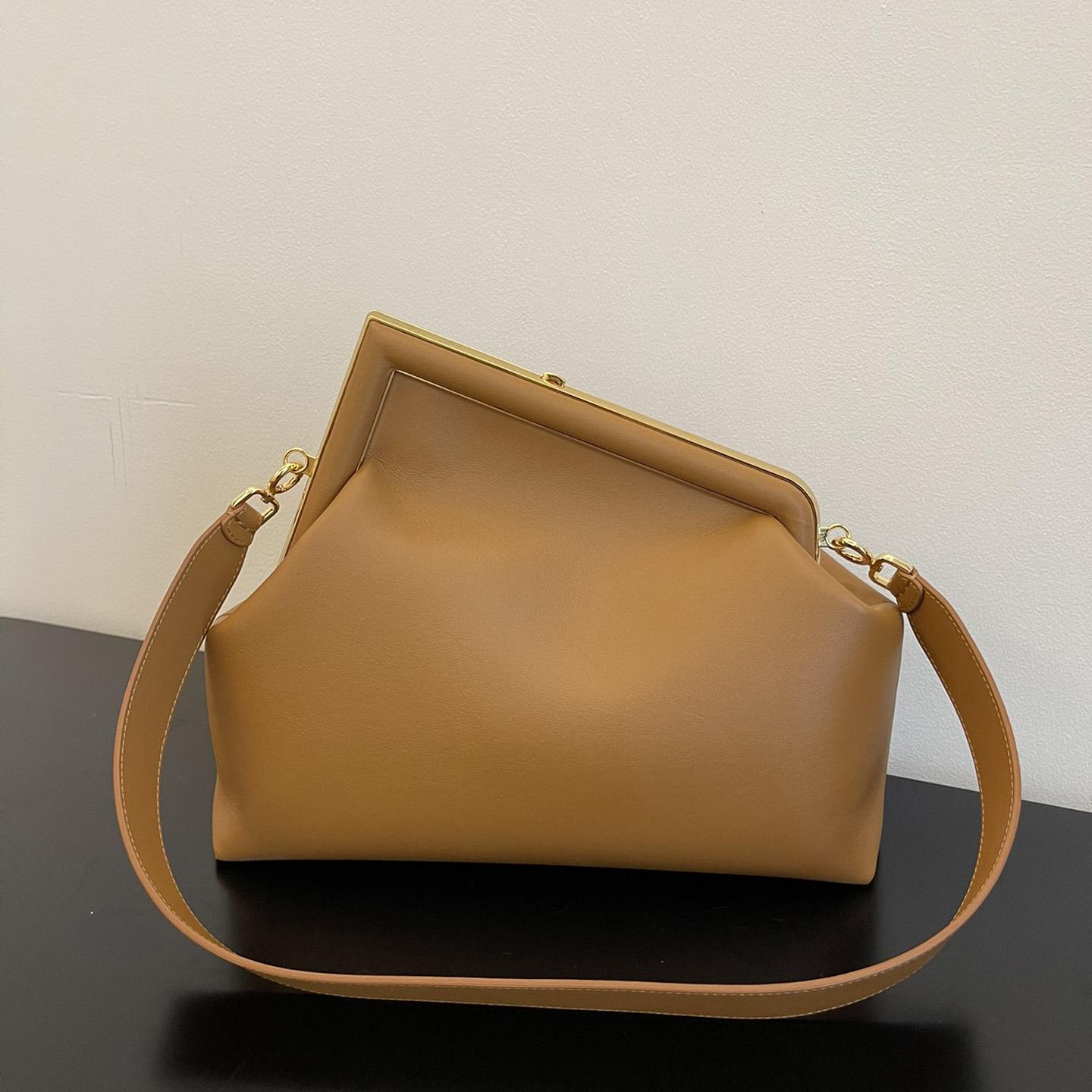 Fendi First Medium Brown Leather Bag - DesignerGu