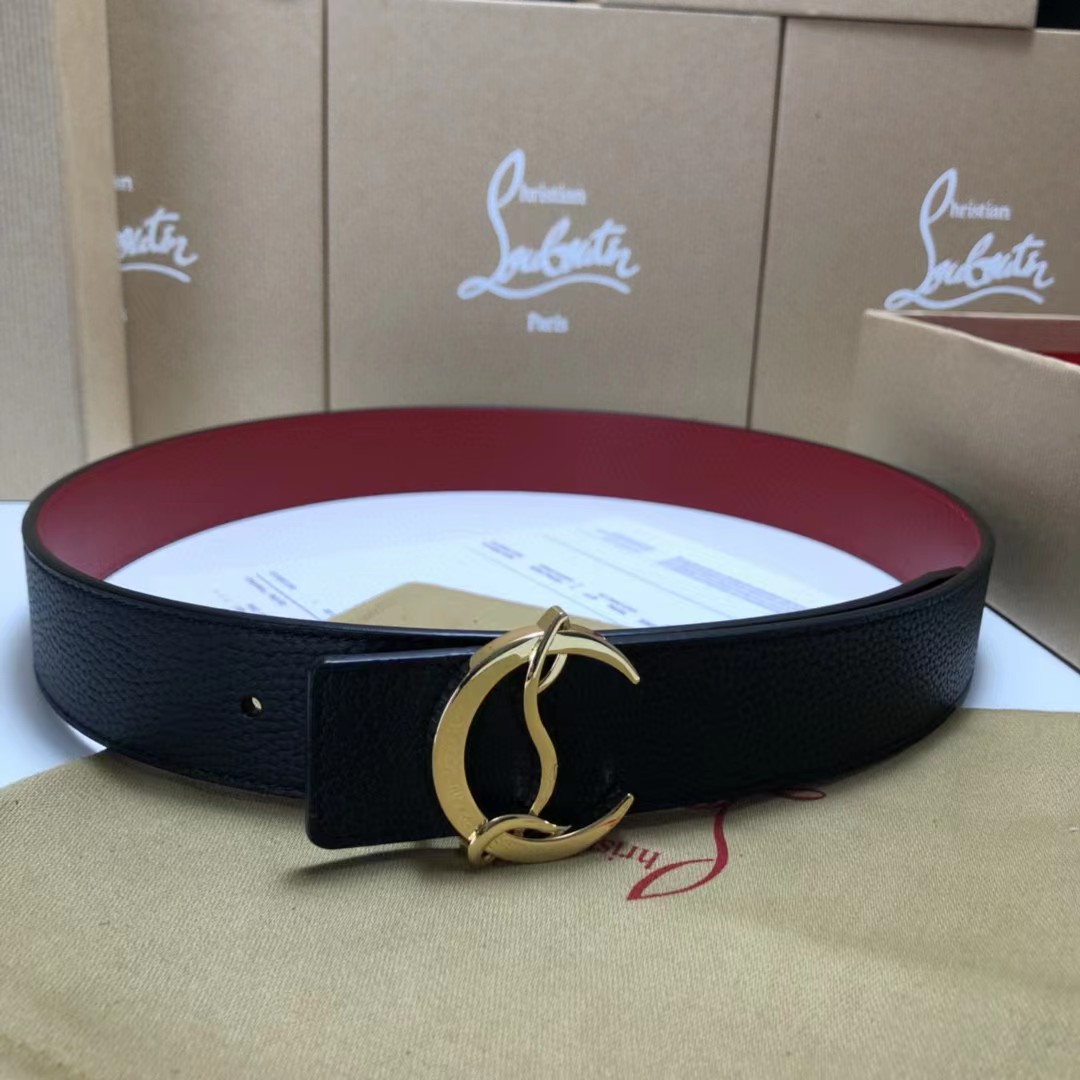 Christian Louboutin Logo Leather Belt  - DesignerGu