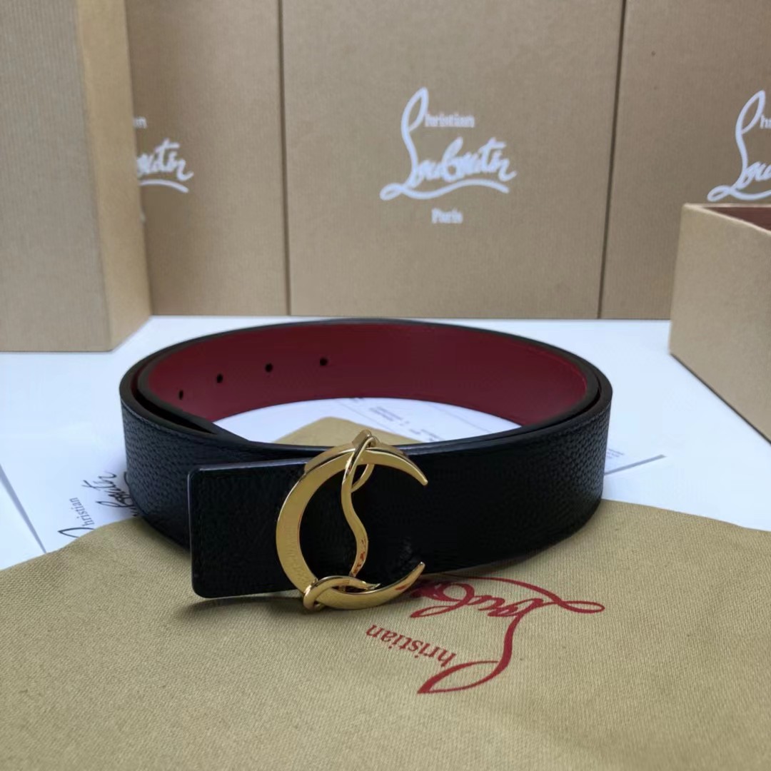 Christian Louboutin Logo Leather Belt  - DesignerGu