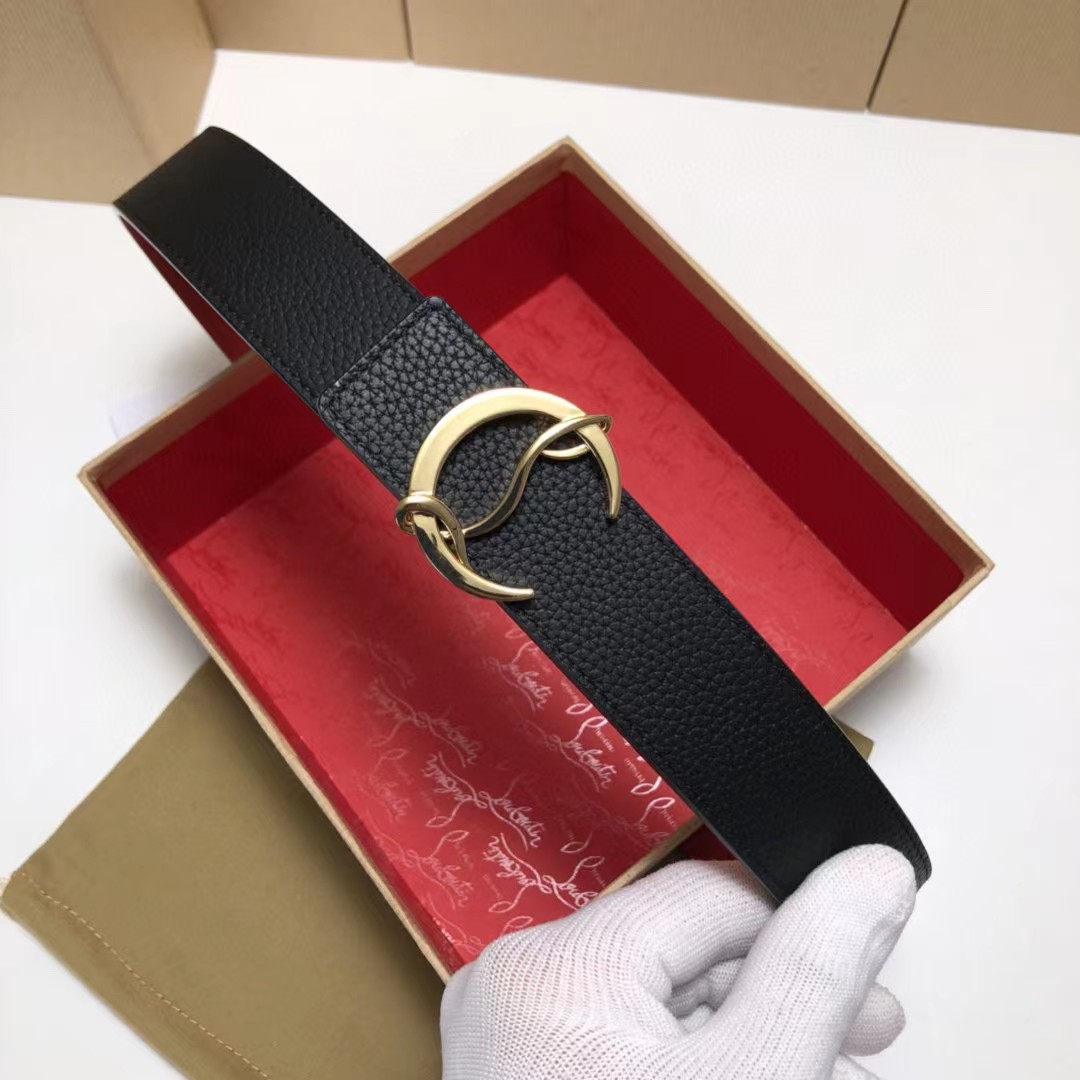 Christian Louboutin Logo Leather Belt  - DesignerGu